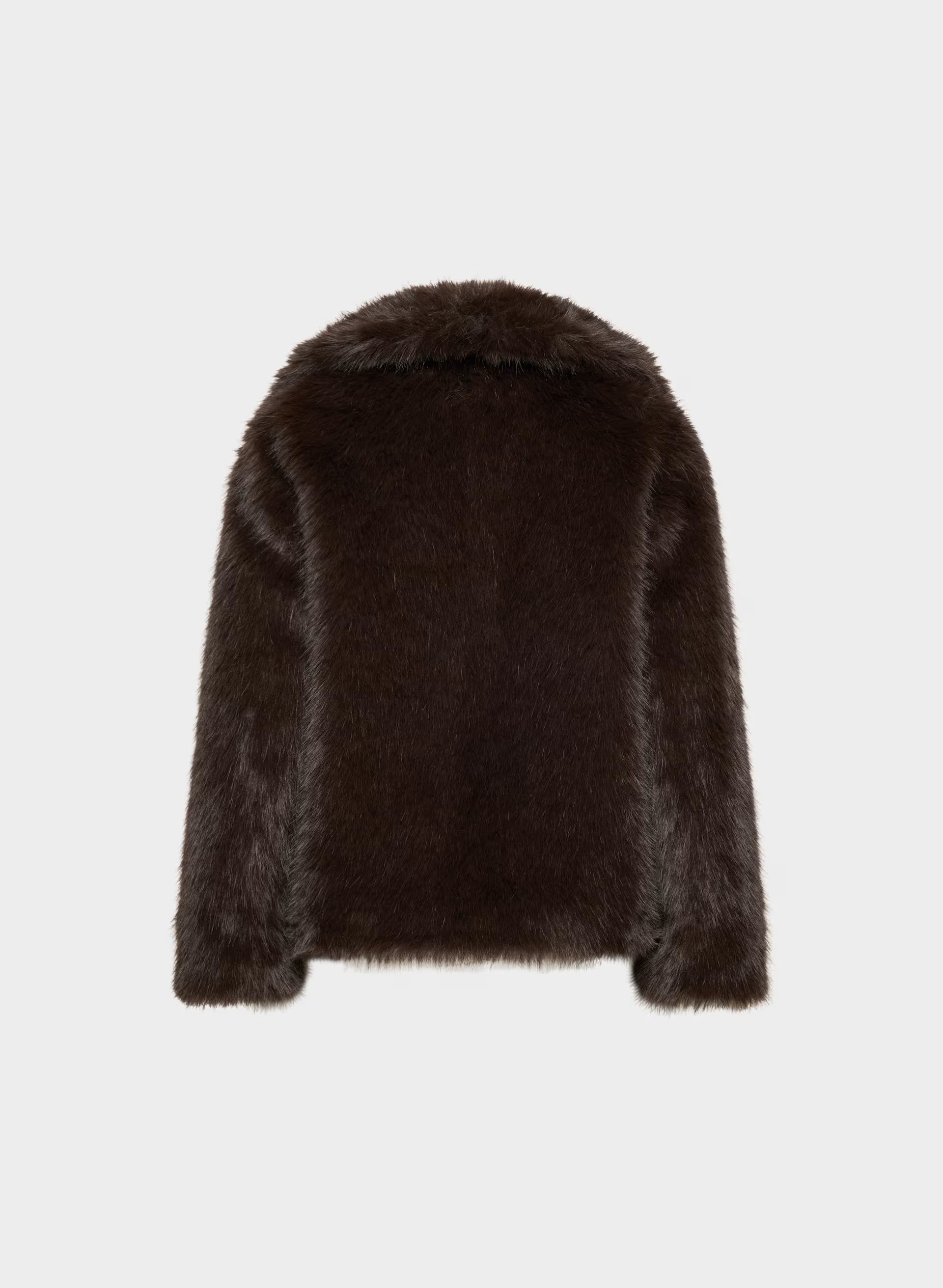 St. Moritz Coat - Arctic Faux Fur - RICH MOCHA BROWN