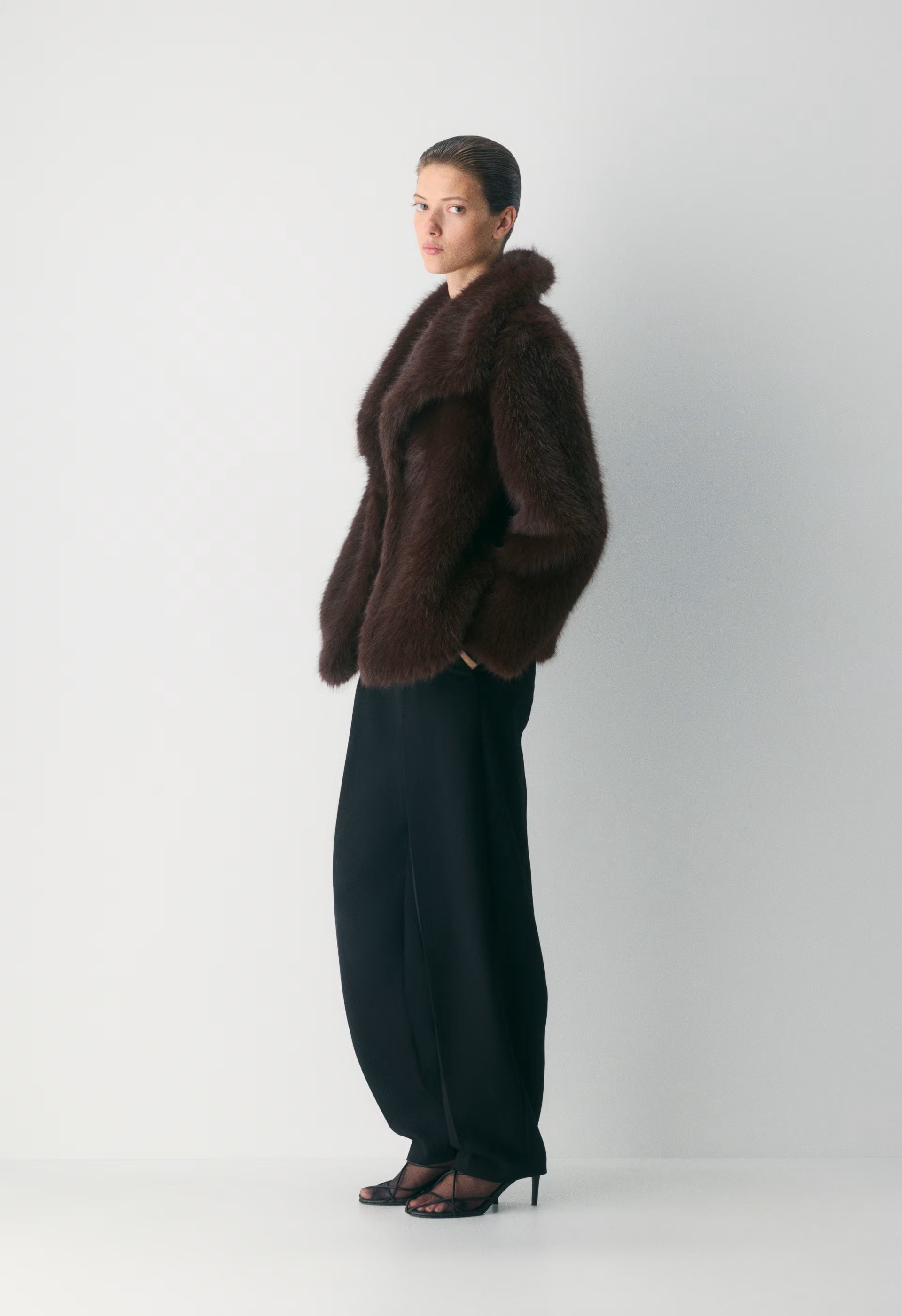 St. Moritz Coat - Arctic Faux Fur - RICH MOCHA BROWN