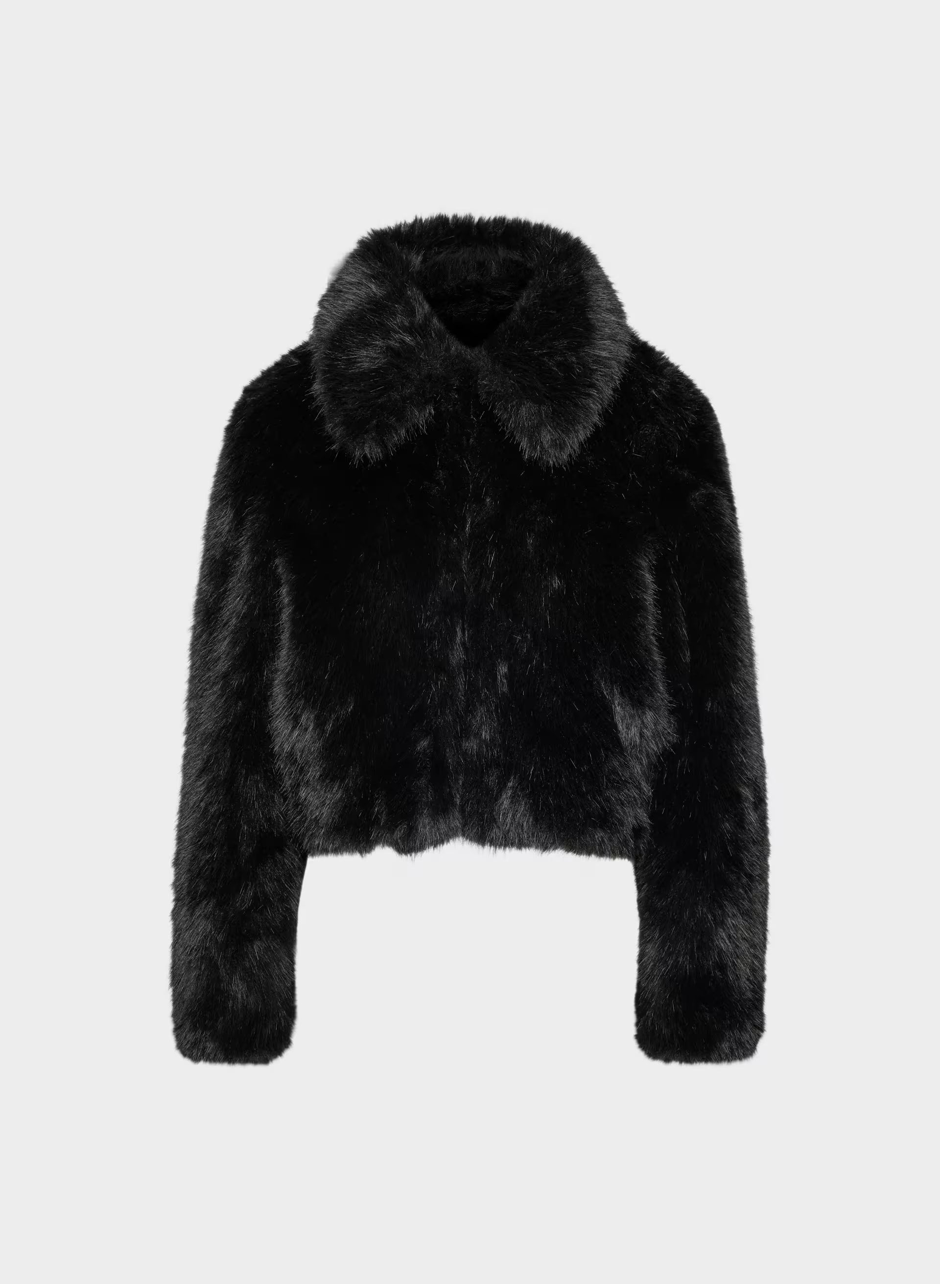 Chamonix Coat - Arctic Faux Fur - BLACK