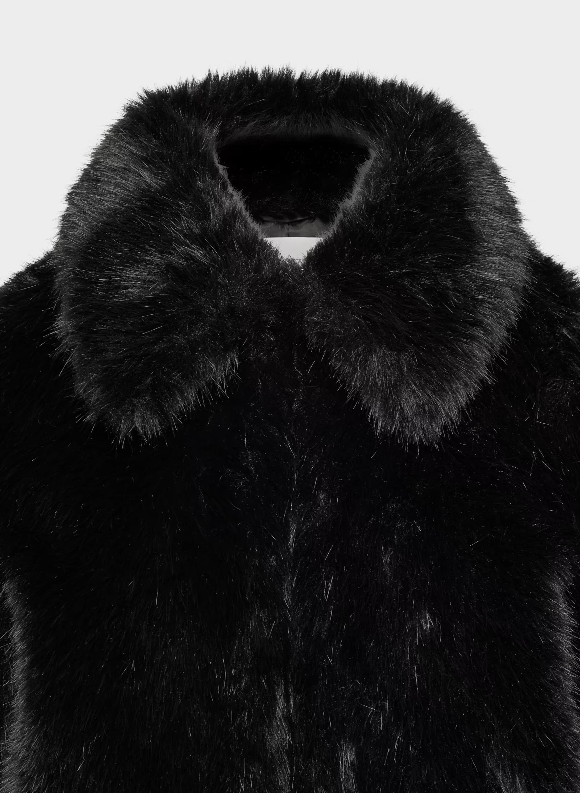 Chamonix Coat - Arctic Faux Fur - BLACK