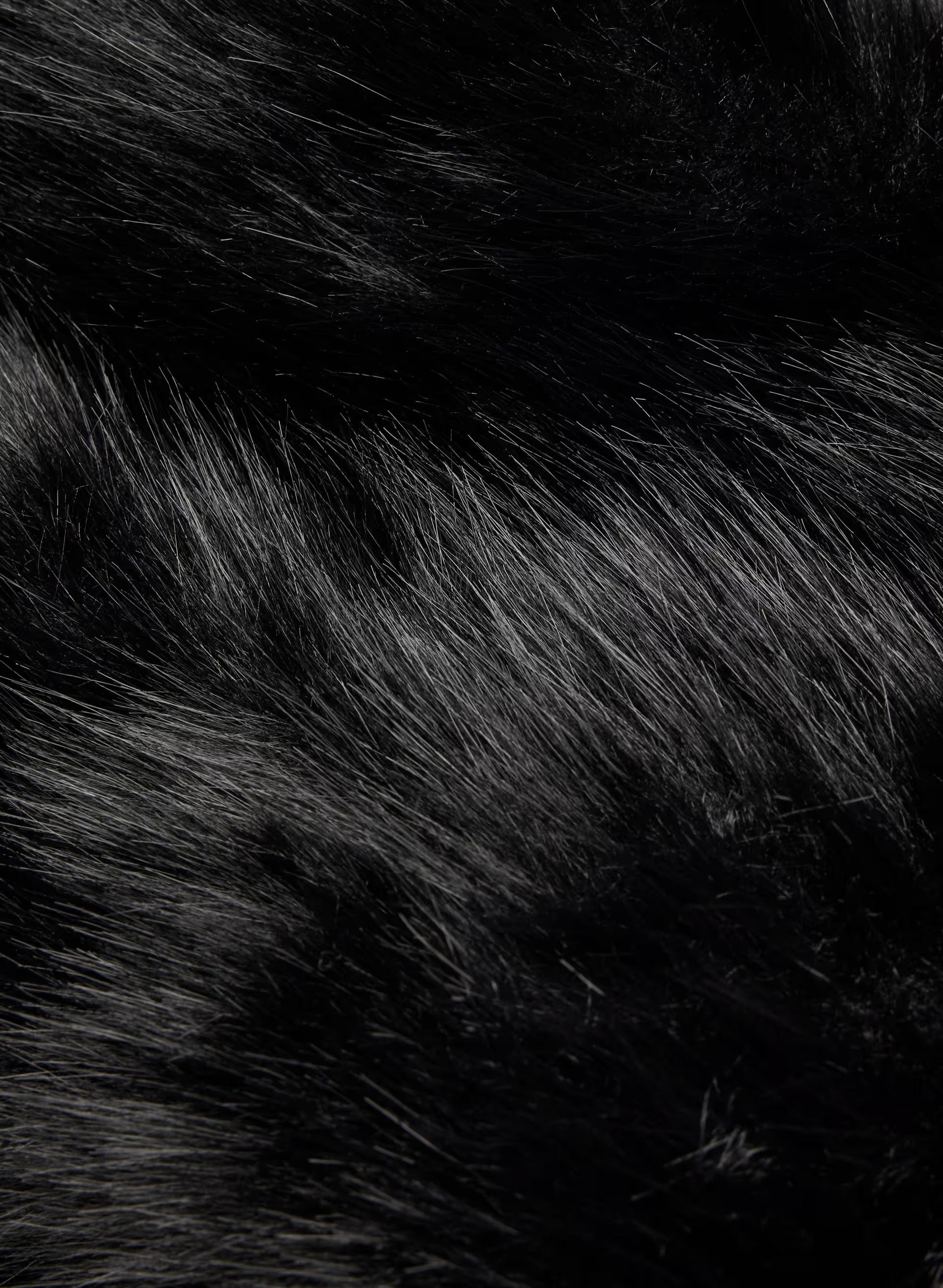 Chamonix Coat - Arctic Faux Fur - BLACK