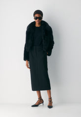 Chamonix Coat - Arctic Faux Fur - BLACK