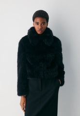 Chamonix Coat - Arctic Faux Fur - BLACK