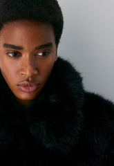 Chamonix Coat - Arctic Faux Fur - BLACK