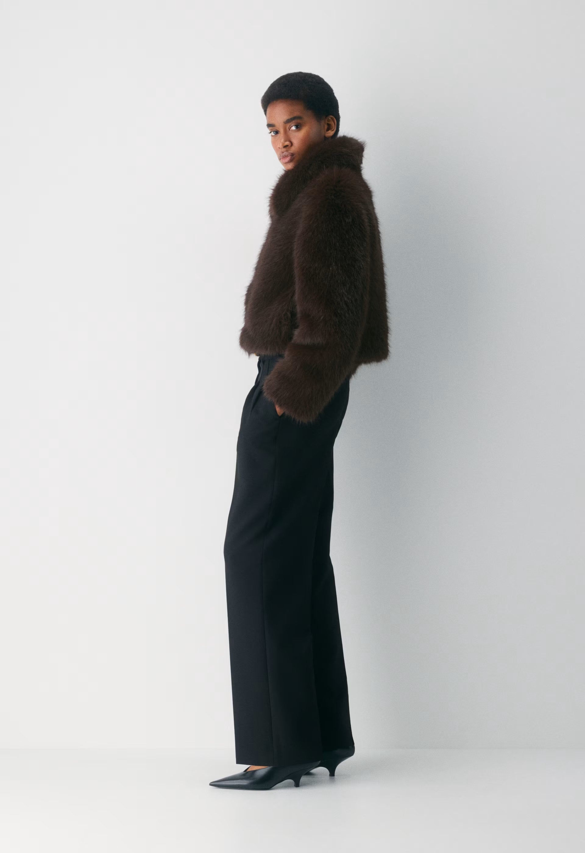 Chamonix Coat - Arctic Faux Fur - RICH MOCHA BROWN