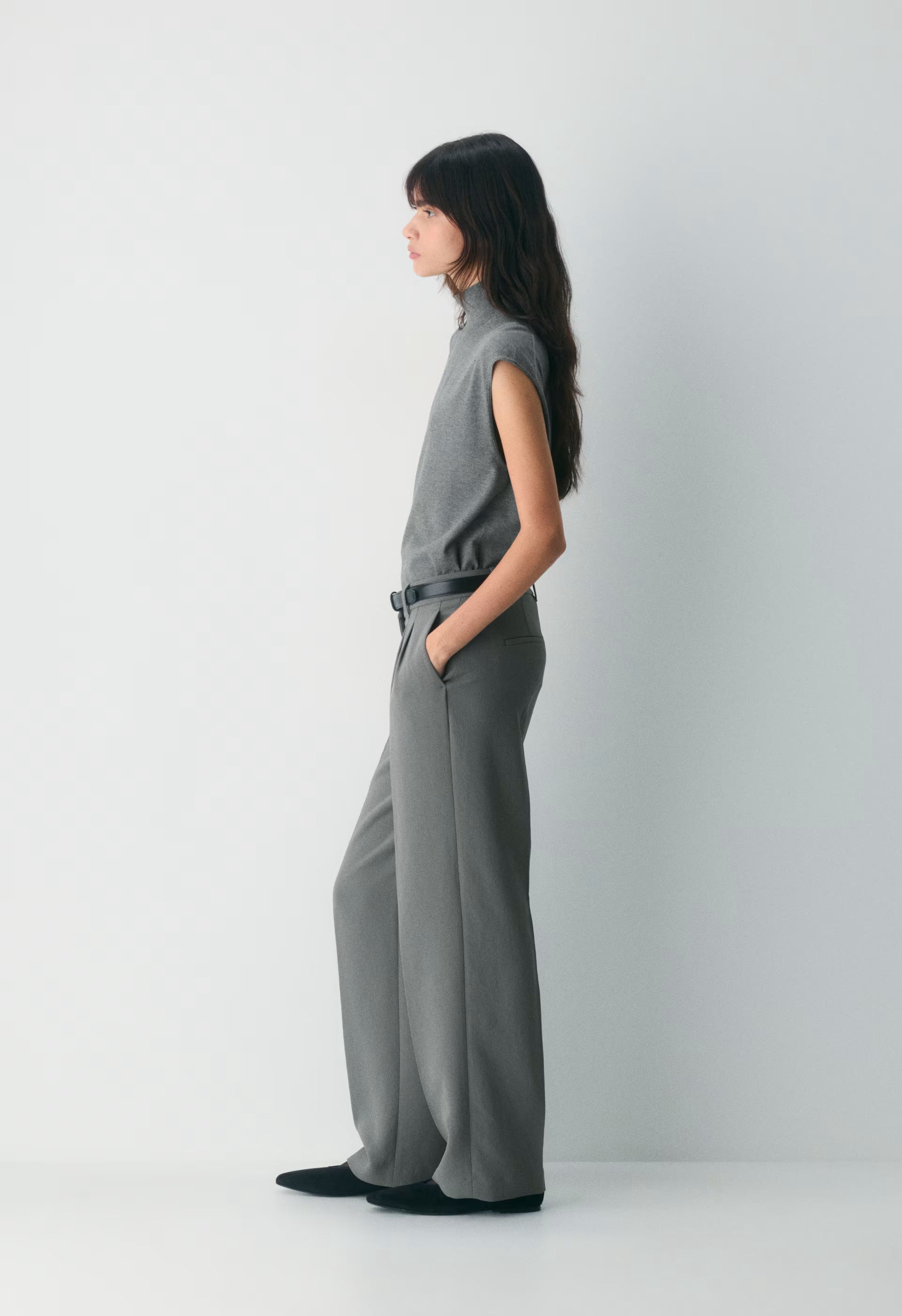 The Effortless Pant™ Lo-Rise - Crepette™ - DARK GREY