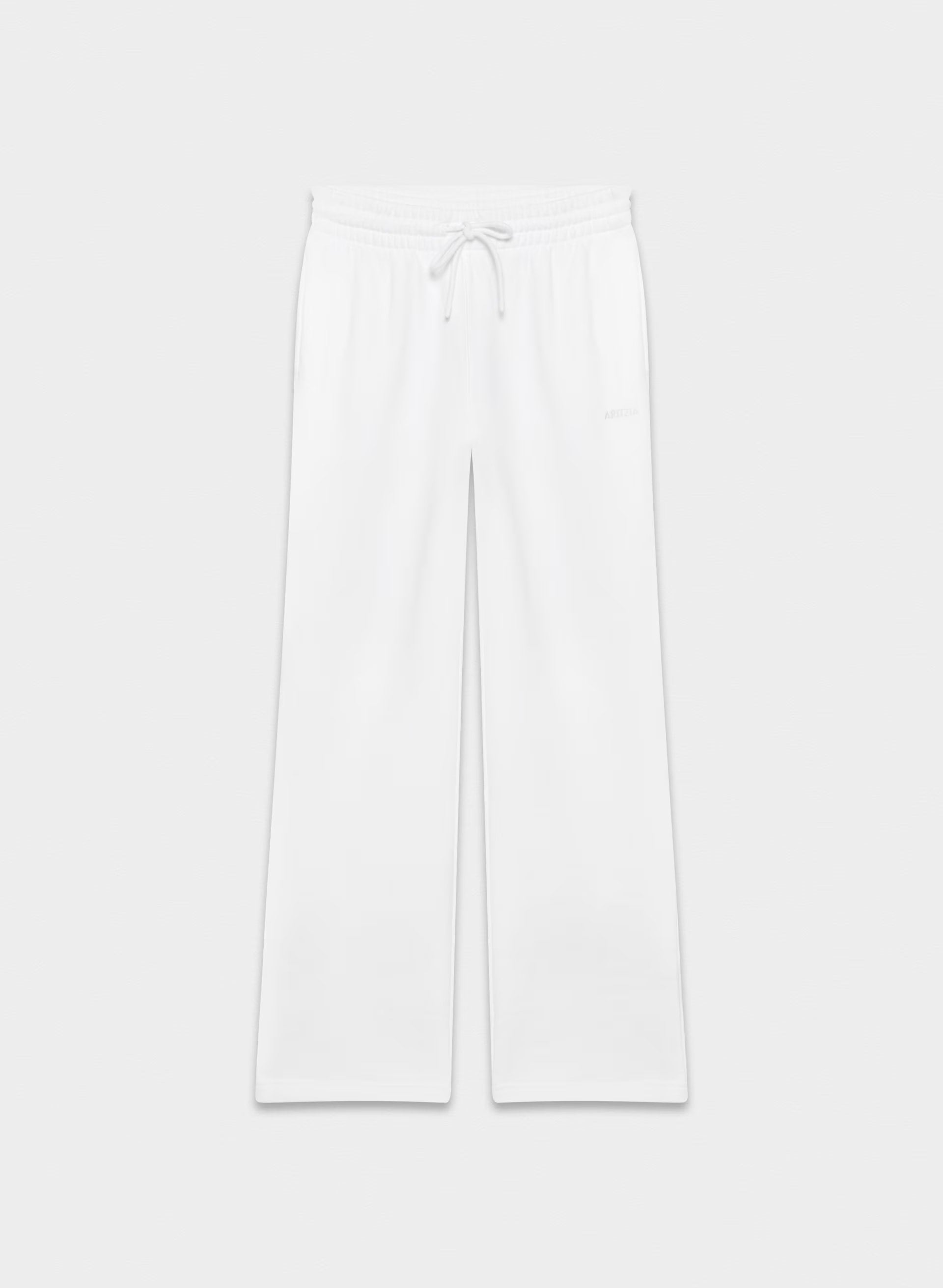 Cozy Sweatfleece Boyfriend Wide Sweatpant - WHITE