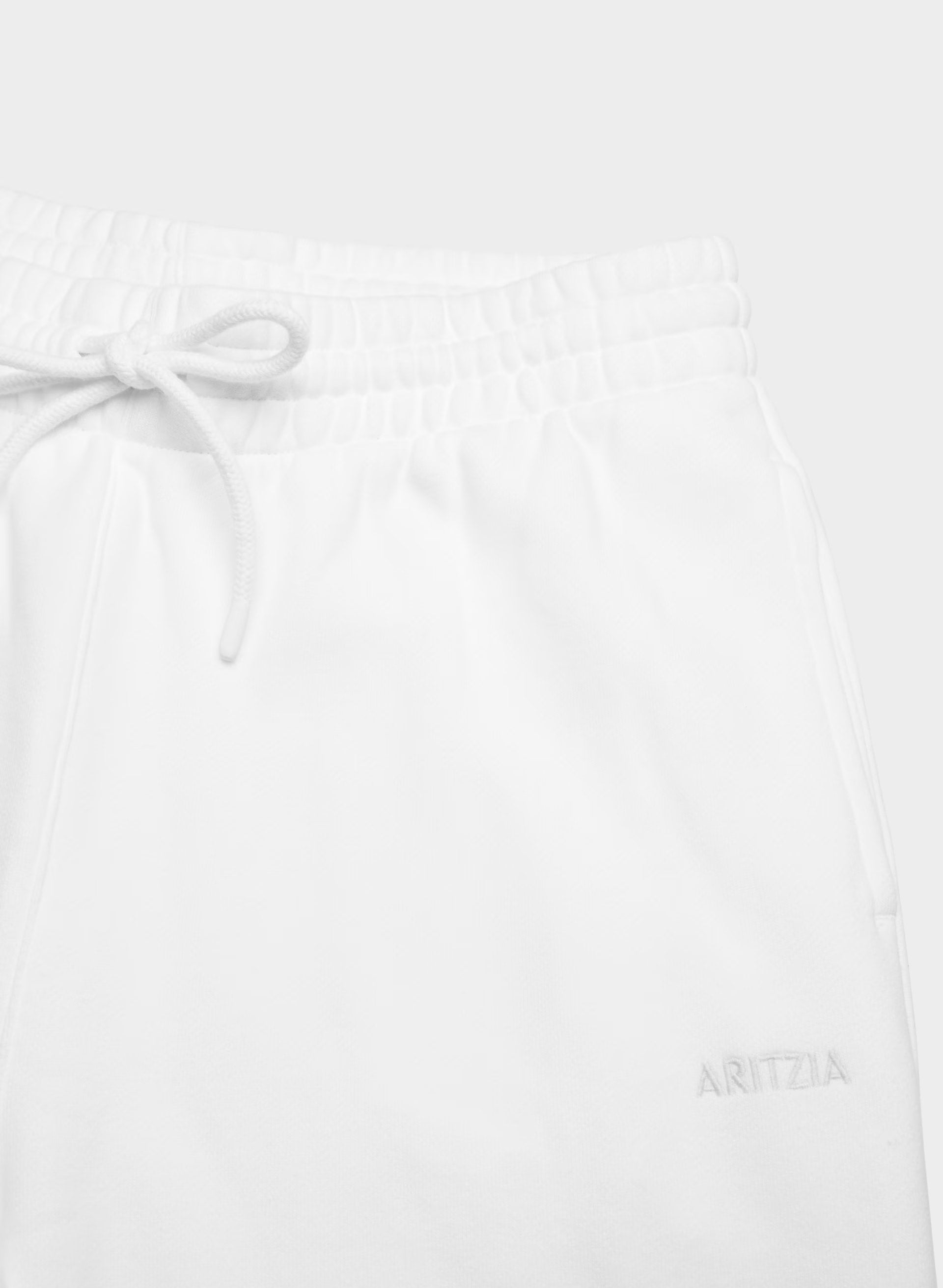 Cozy Sweatfleece Boyfriend Wide Sweatpant - WHITE