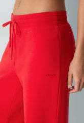 Cozy Sweatfleece Perfect Banded Sweatpant - FLASHING RED