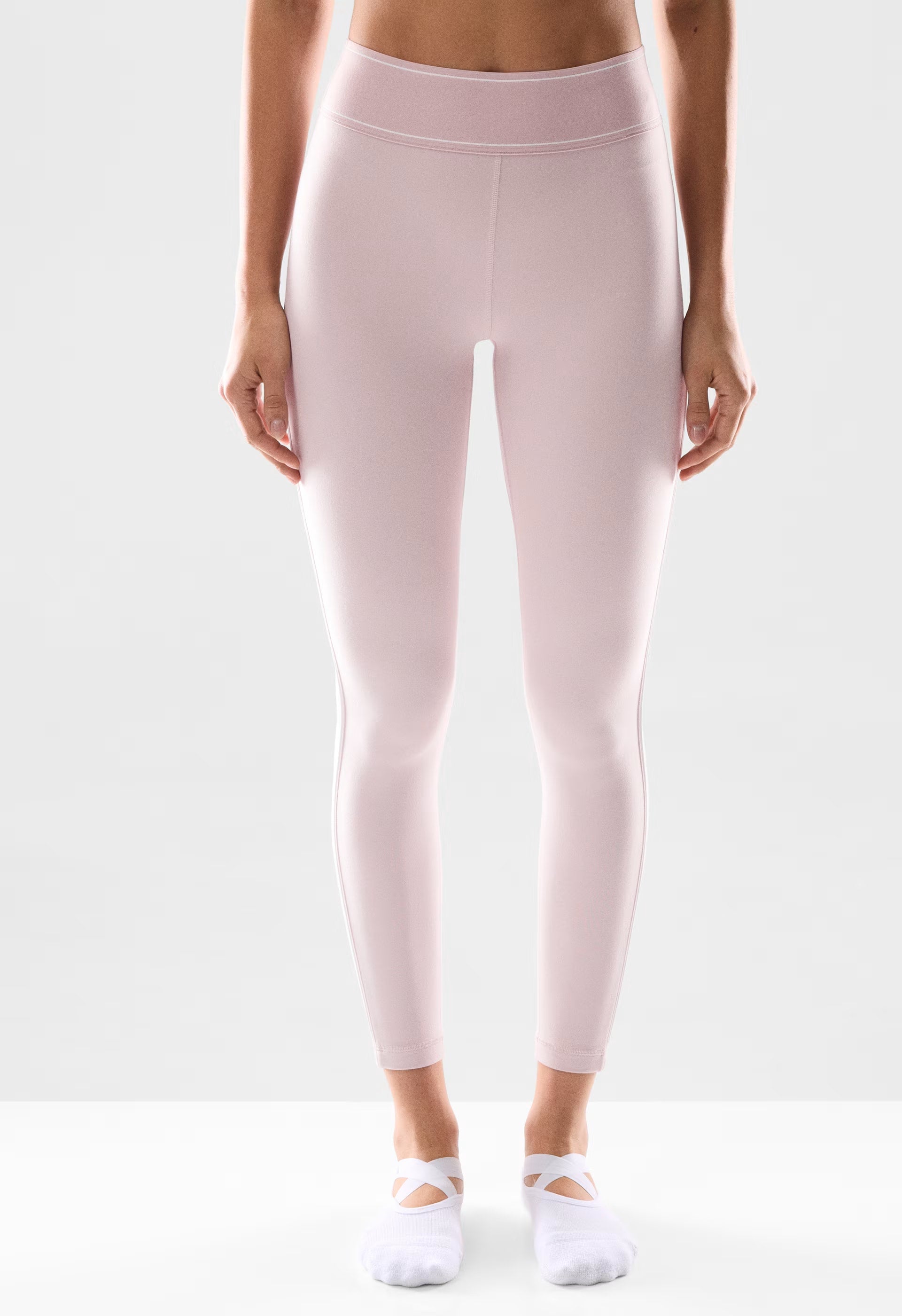 LIFE Tiebreak Hi-Rise 26 Legging - DUSTY PINK/WHITE