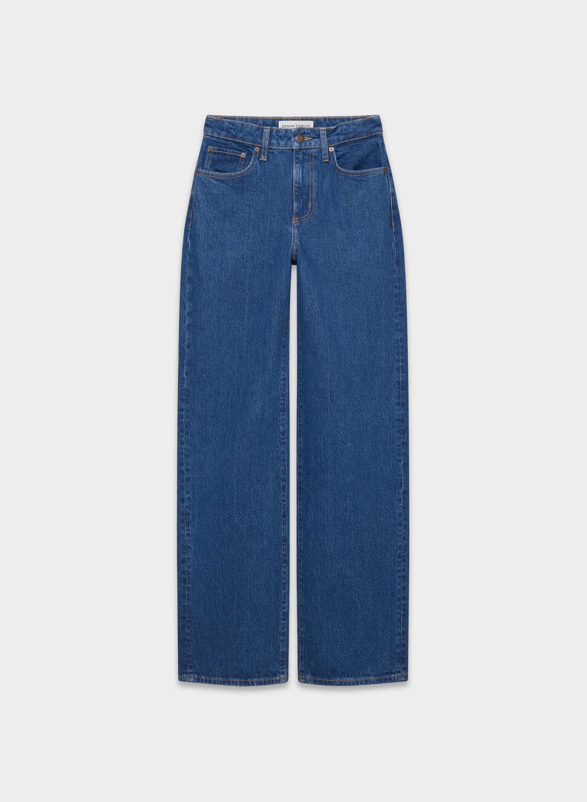 Denim Forum Remy Hi-Rise Wide Jean - TRUE MEDIUM BLUE