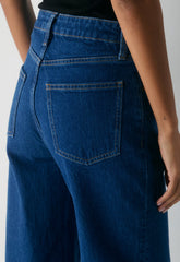 Denim Forum Remy Hi-Rise Wide Jean - TRUE MEDIUM BLUE