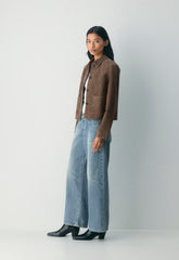 Denim Forum Christy Relaxed Super Lo-Rise Wide Jean - VINTAGE MEDIUM BLUE