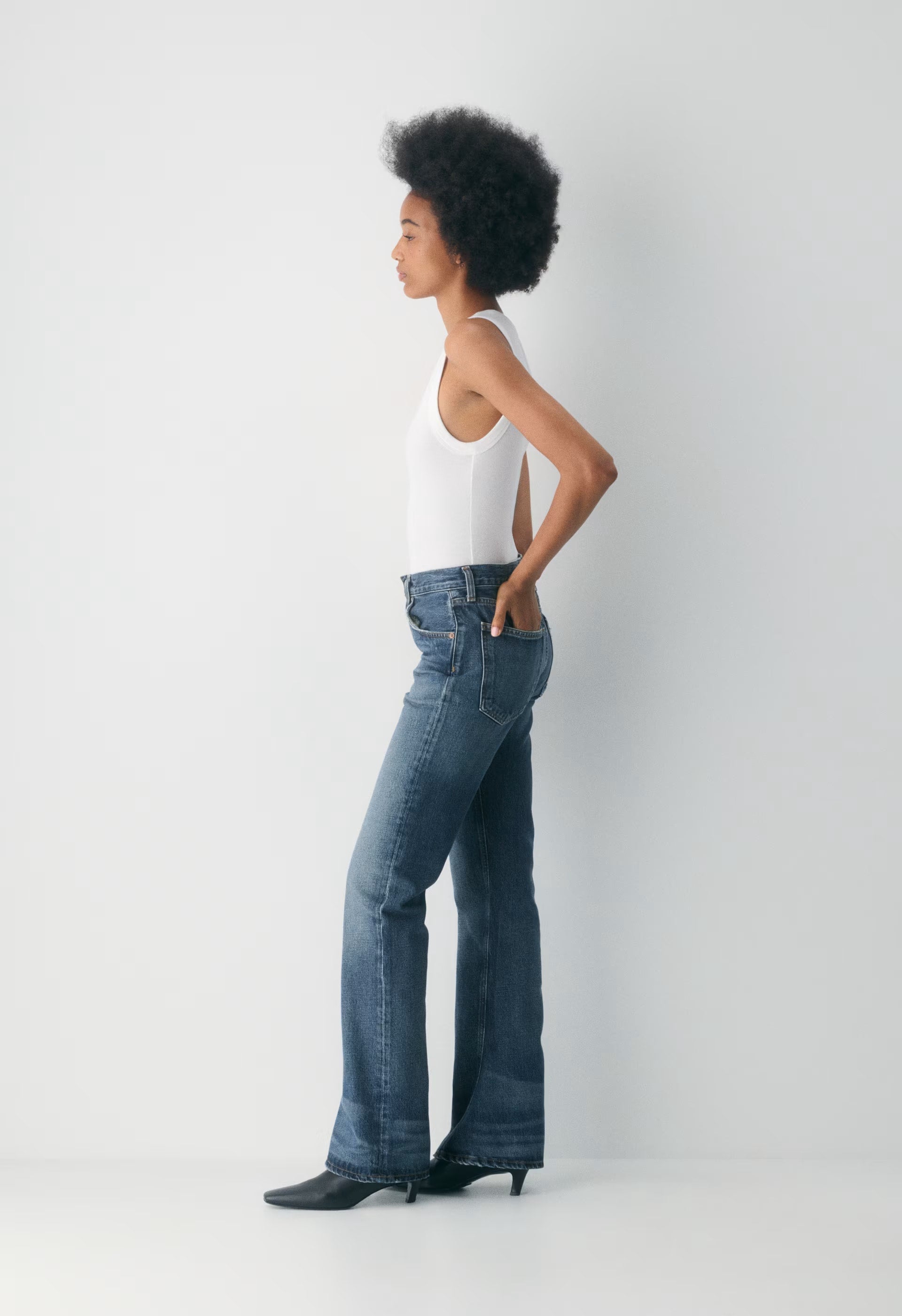 AGOLDE Mid Rise Kick Boot Jean - STENCIL