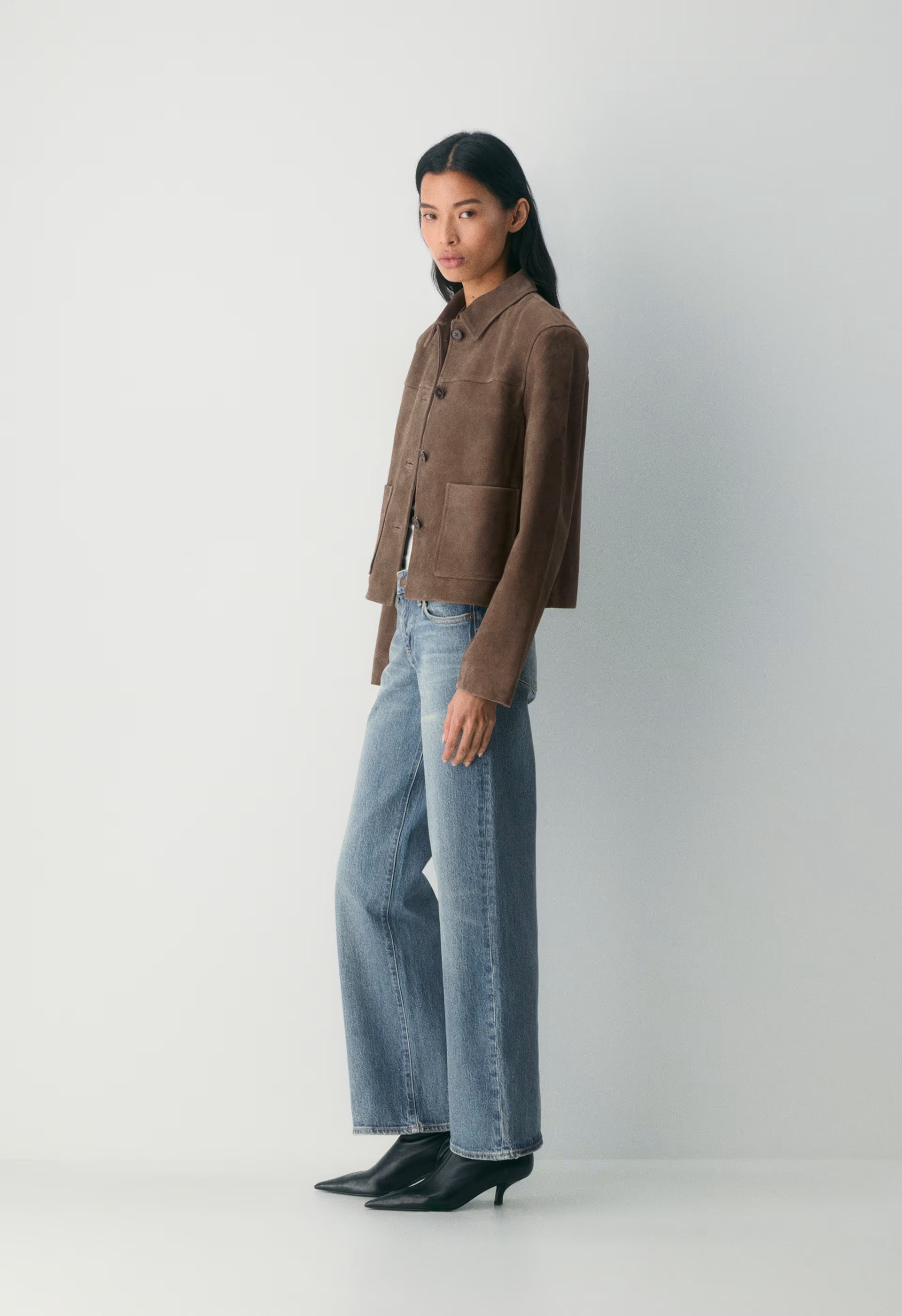 Denim Forum Pam Super Lo-Rise Wide Jean - VINTAGE MEDIUM BLUE