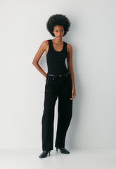 Citizens of Humanity Miro Long Relaxed Jean - SOLID BLACK