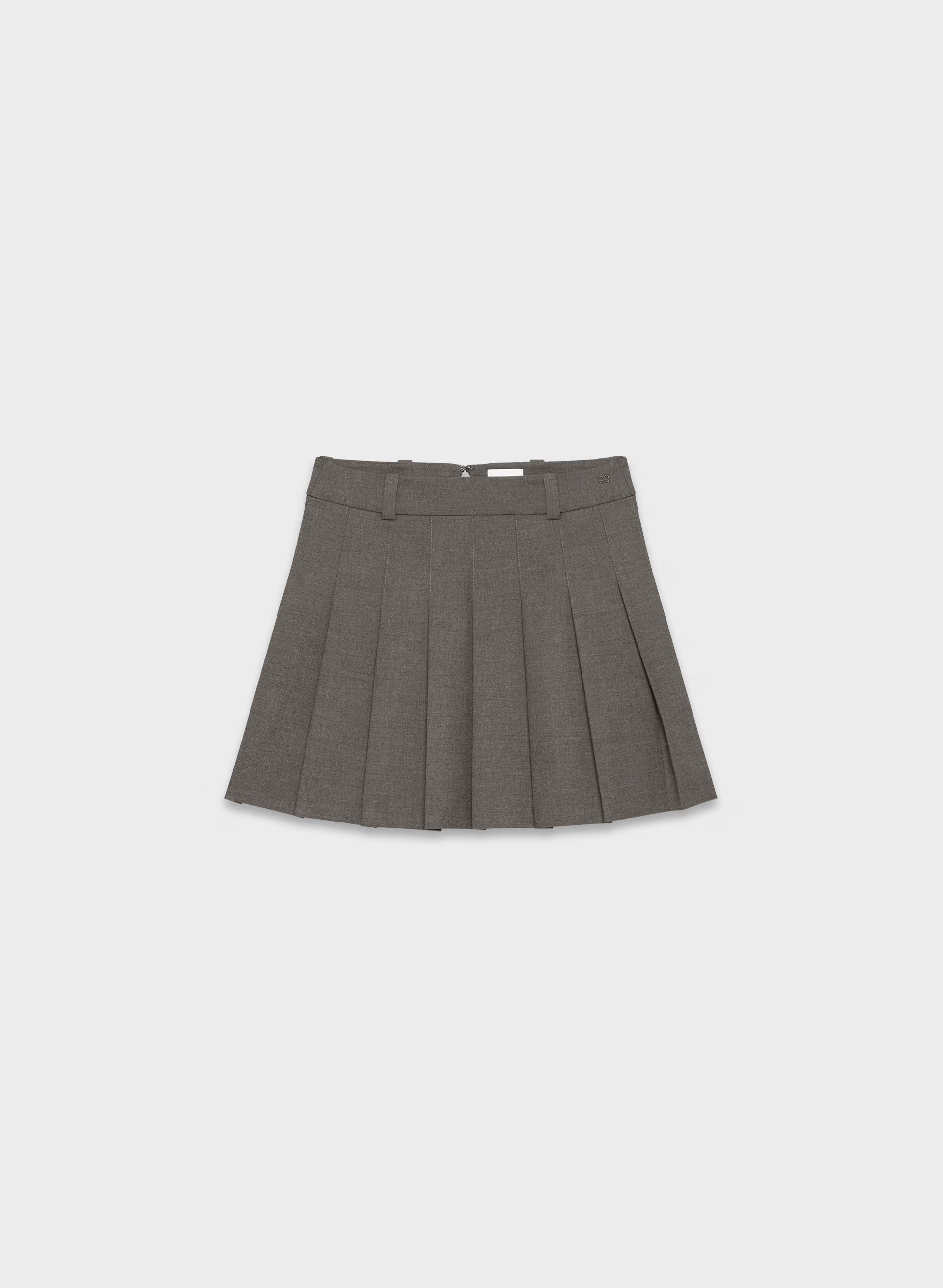 Olive Micro Skirt - HEATHER CHARCOAL