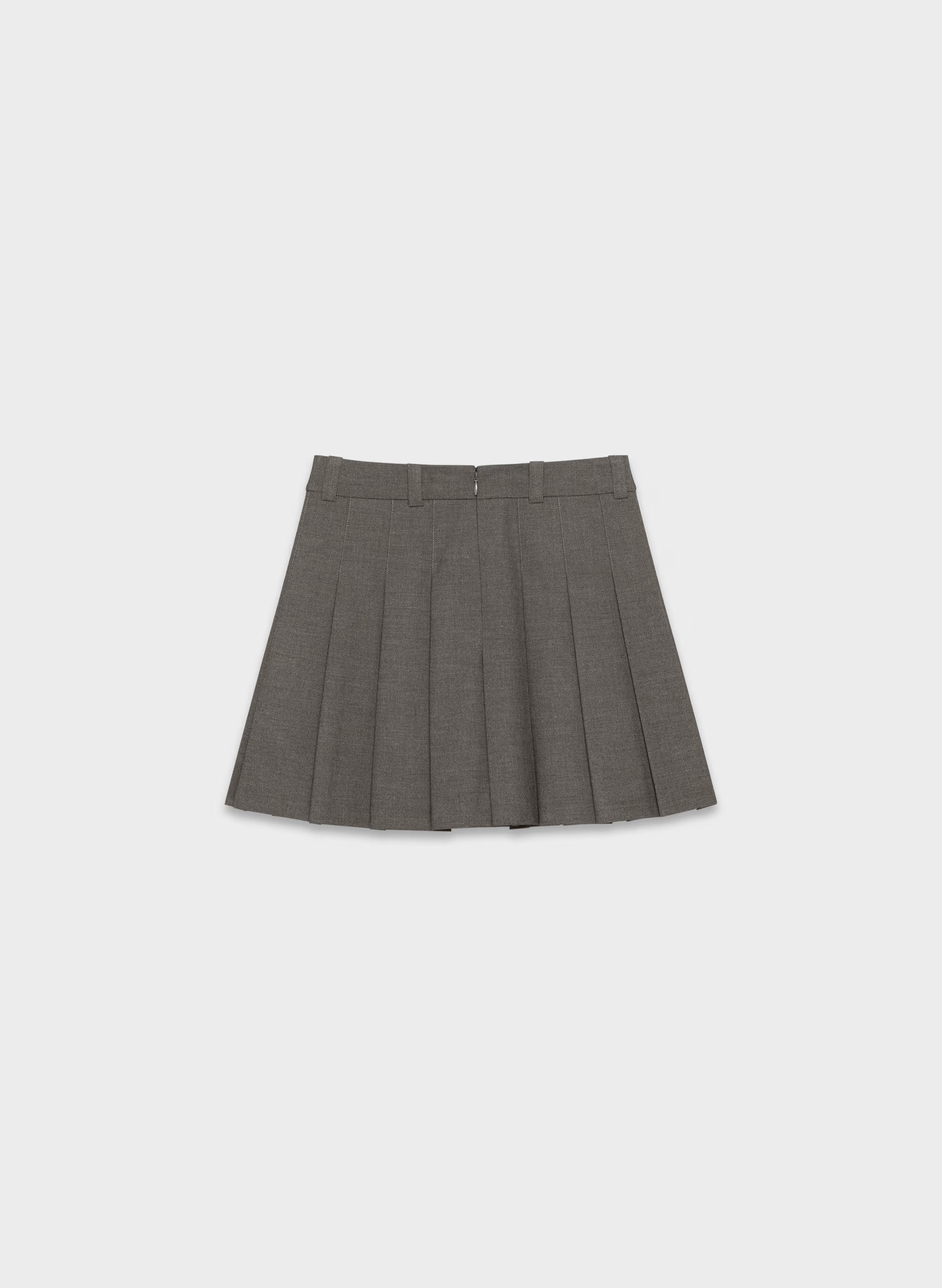 Olive Micro Skirt - HEATHER CHARCOAL