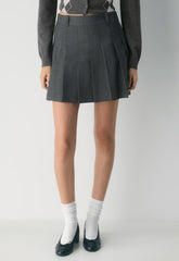 Olive Micro Skirt - HEATHER CHARCOAL