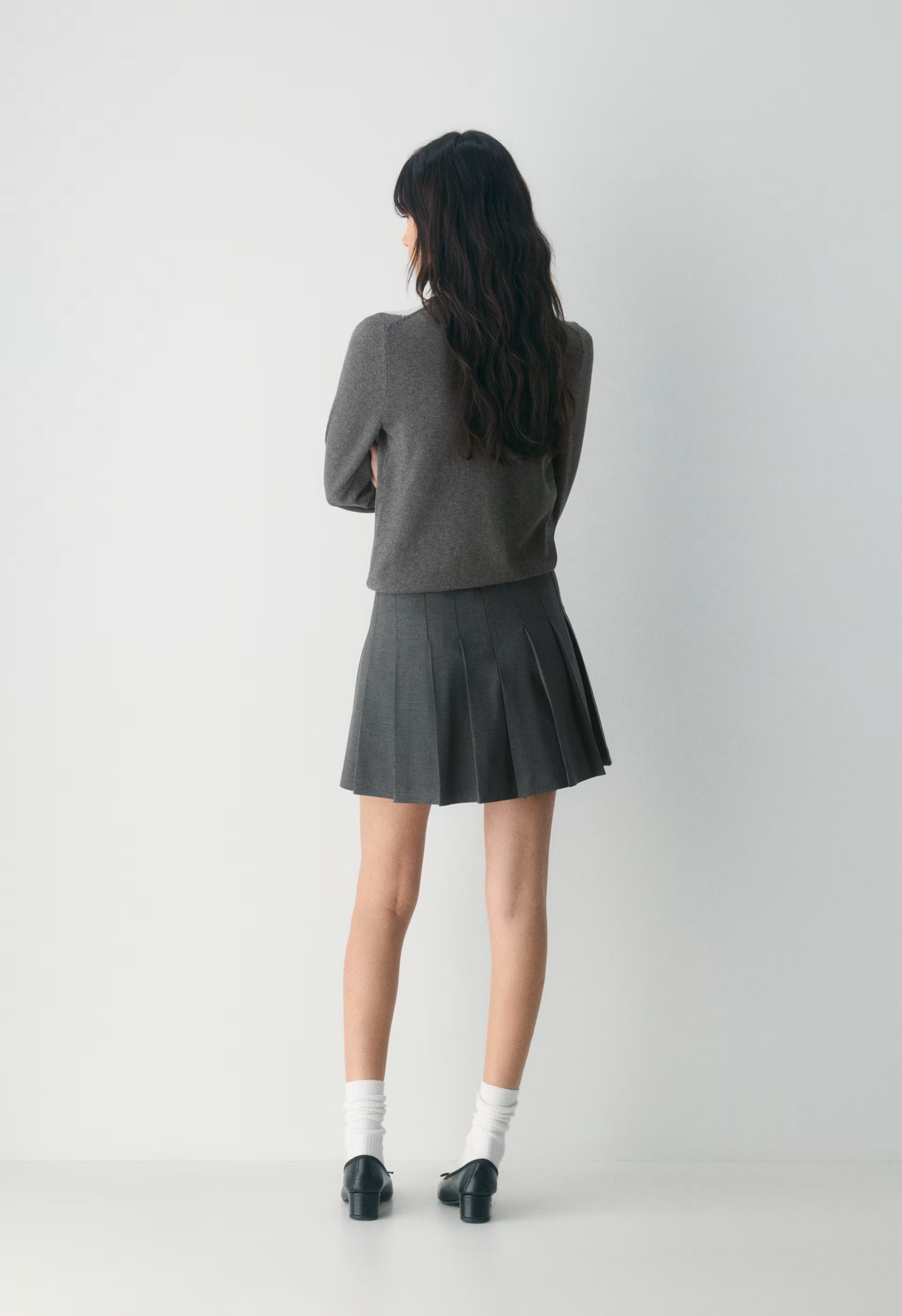 Olive Micro Skirt - HEATHER CHARCOAL