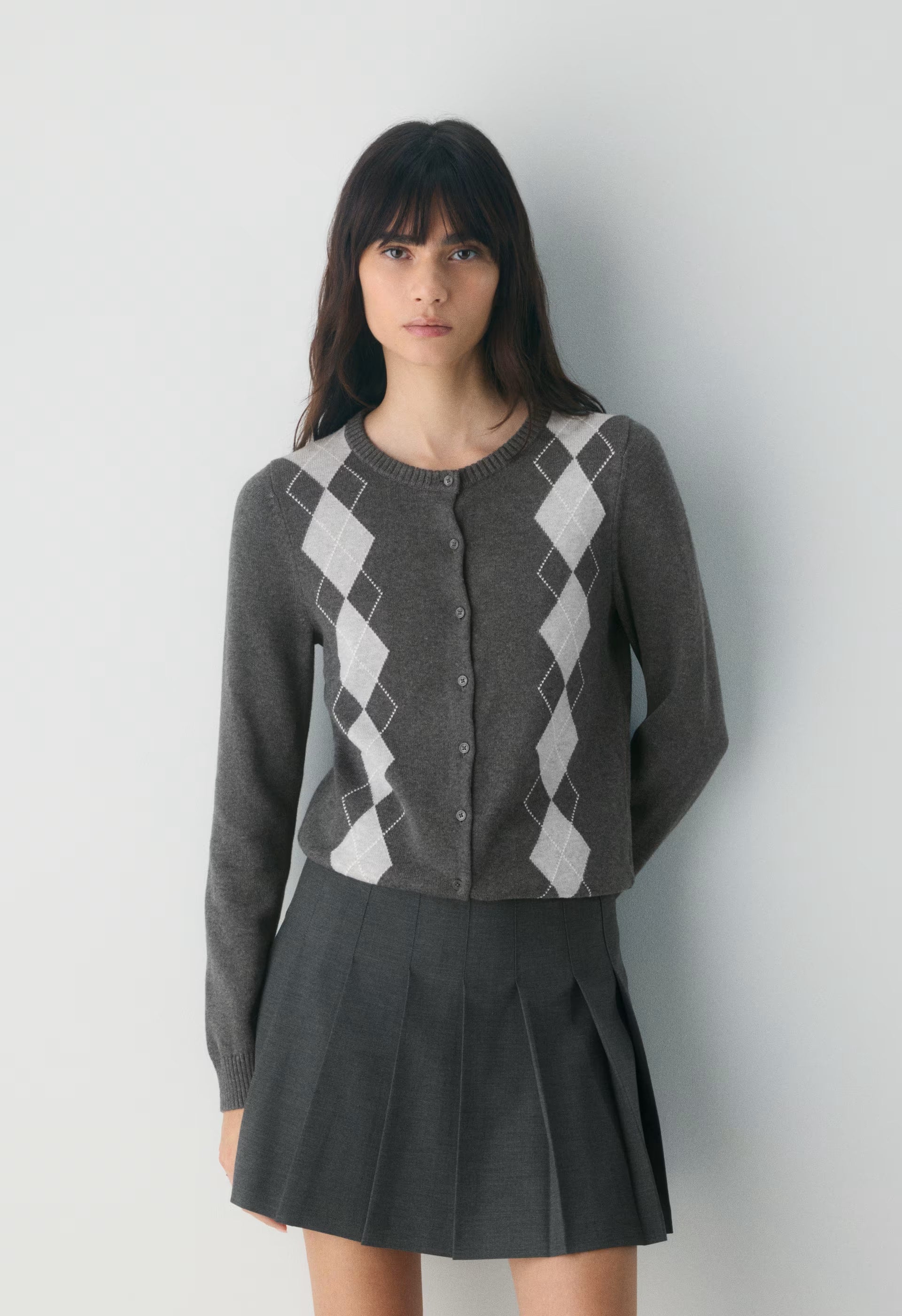Olive Micro Skirt - HEATHER CHARCOAL