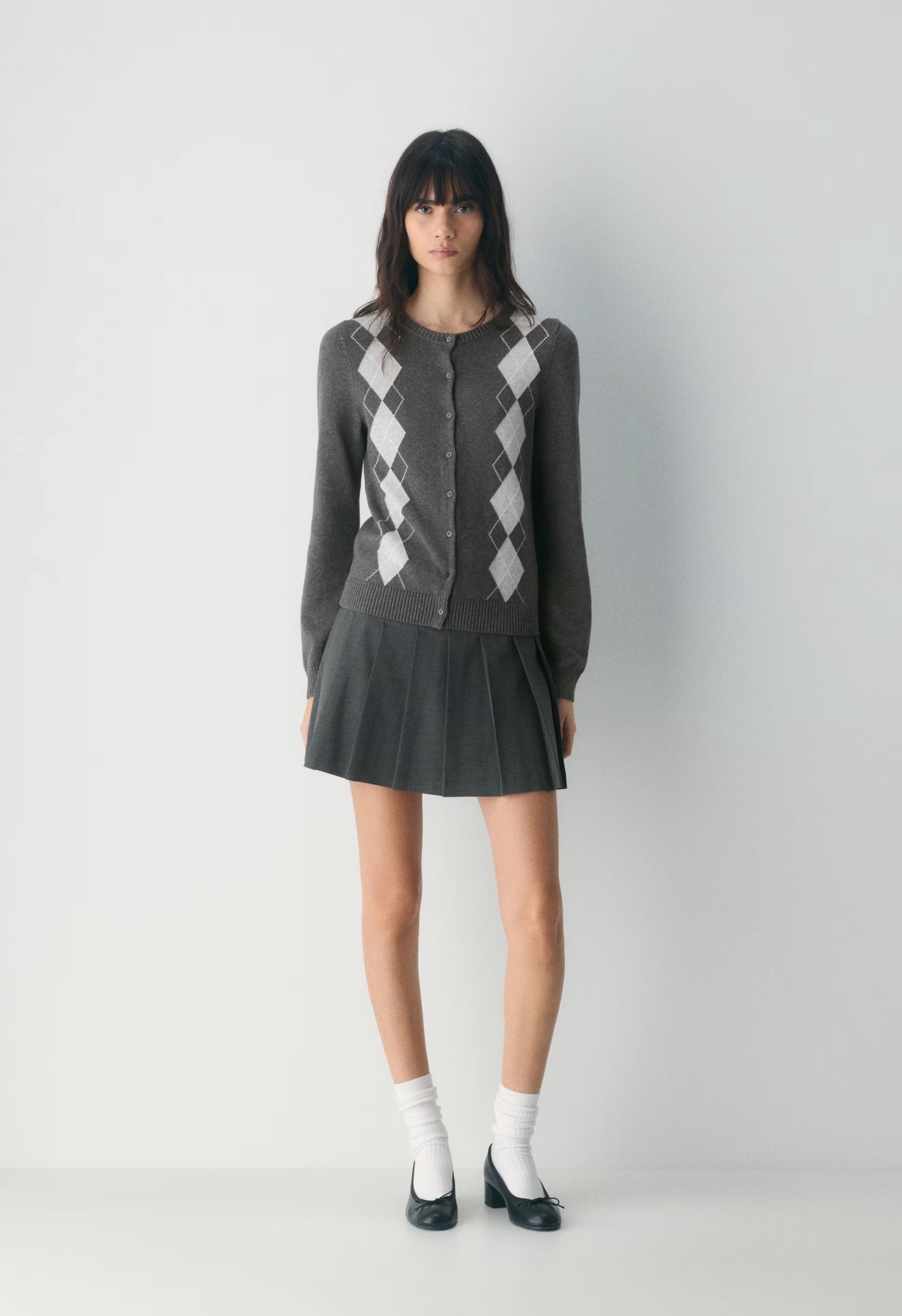 Olive Micro Skirt - HEATHER CHARCOAL
