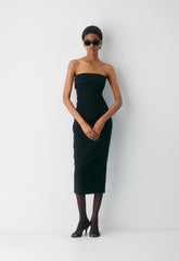 FigureKnit™ Eyecatcher Dress - BLACK