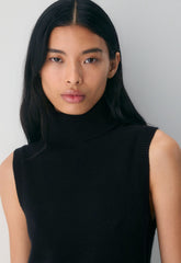 Essential Wool Cashmere Outline Dress - BLACK