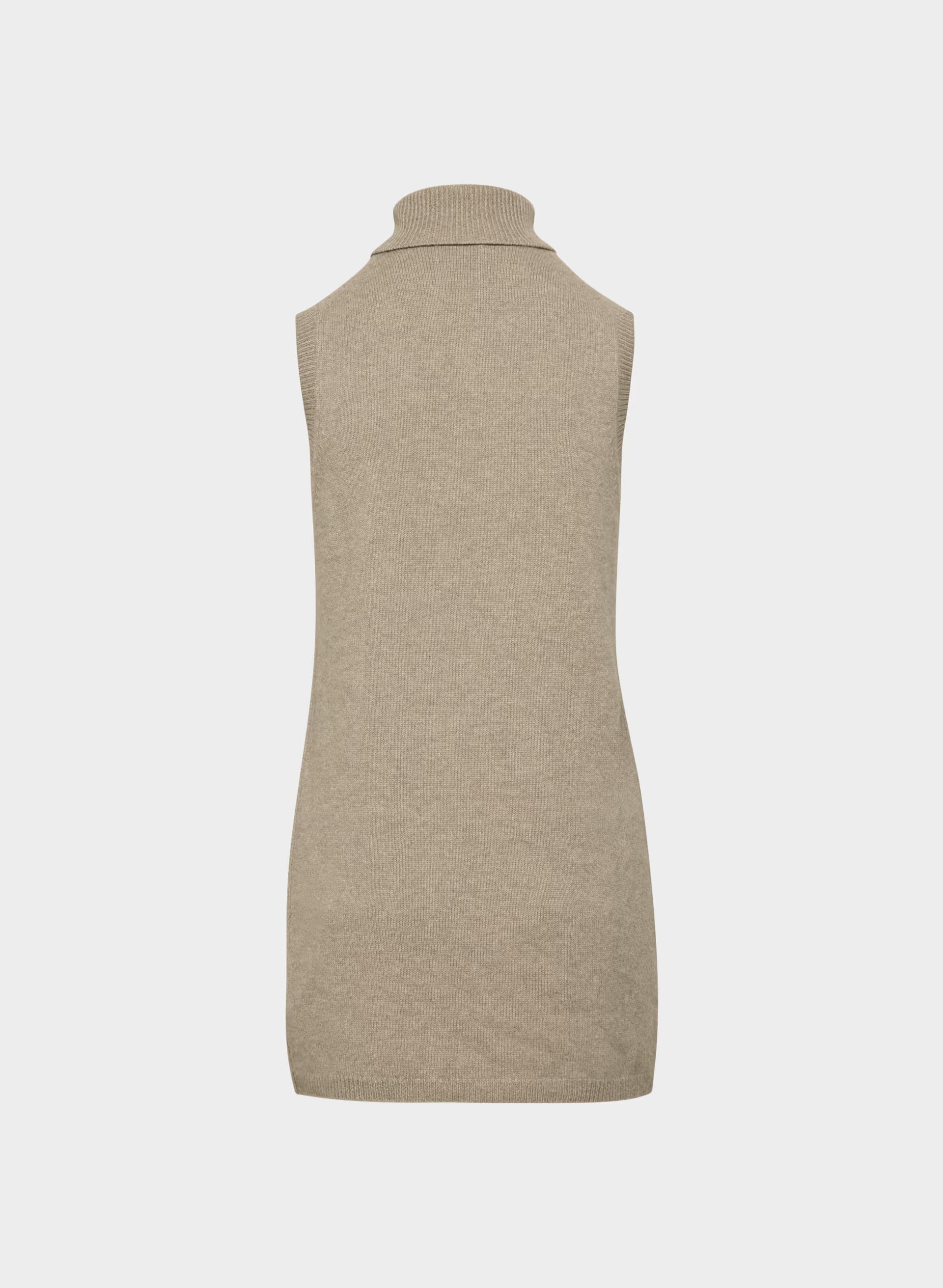 Essential Wool Cashmere Outline Dress - HEATHER NOMAD TAUPE