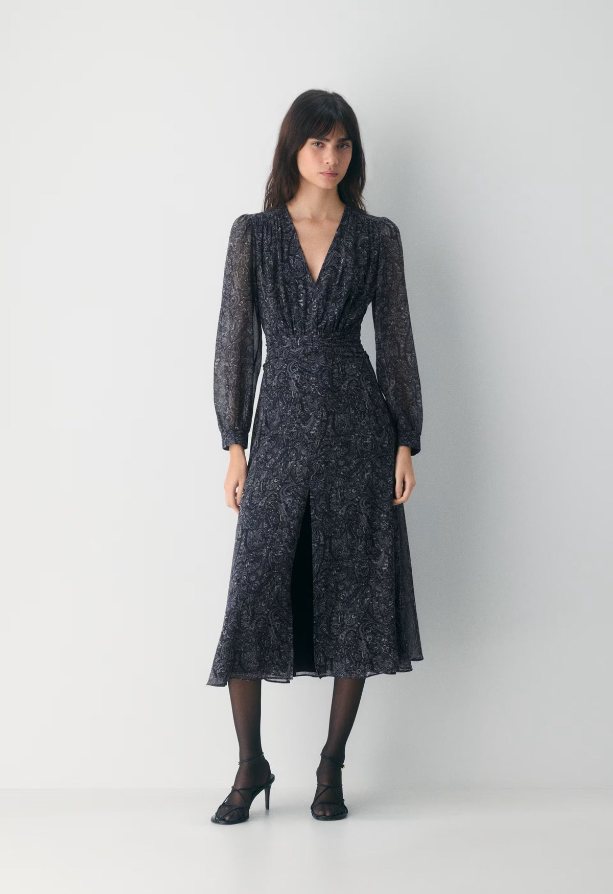 Cursive Dress - DARK NIGHT NAVY/TONAL