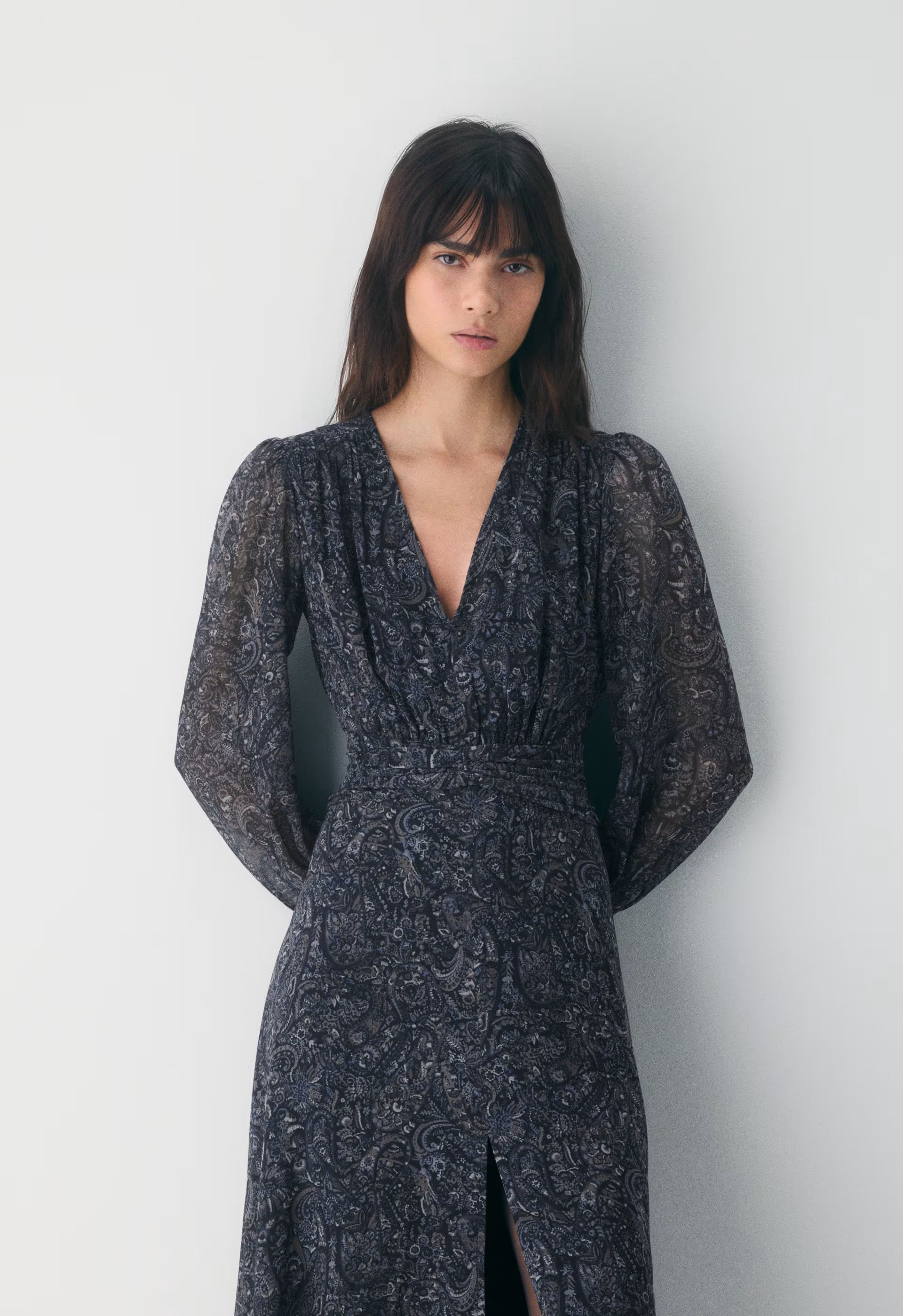 Cursive Dress - DARK NIGHT NAVY/TONAL