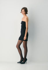 FigureKnit™ Eyecatcher Mini Dress - BLACK