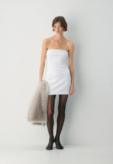 FigureKnit™ Eyecatcher Mini Dress - BRIGHT WHITE