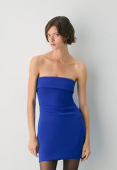 FigureKnit™ Eyecatcher Mini Dress - ABLAZE BLUE