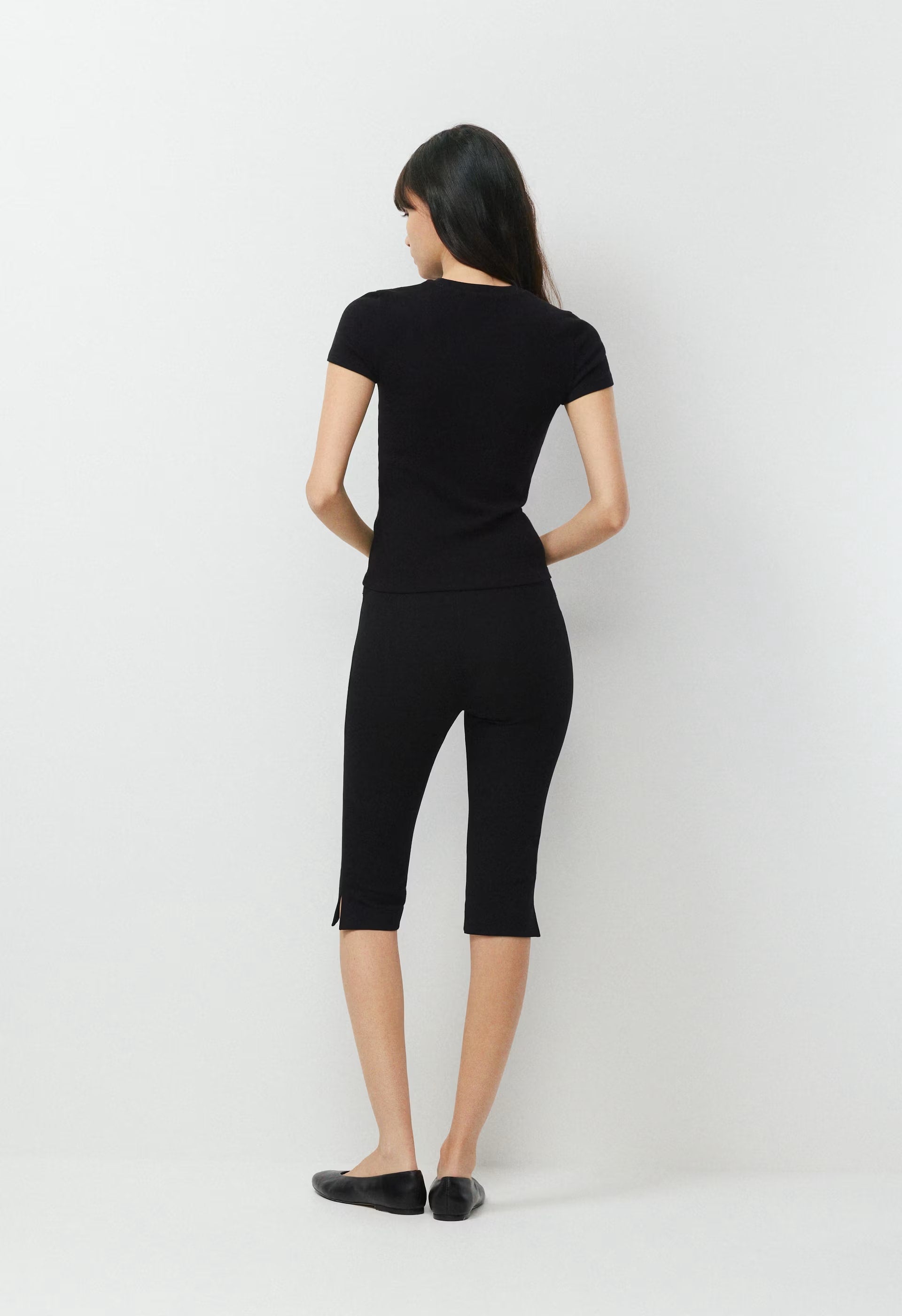 HomeStretch™ Rib Tune T-Shirt - BLACK