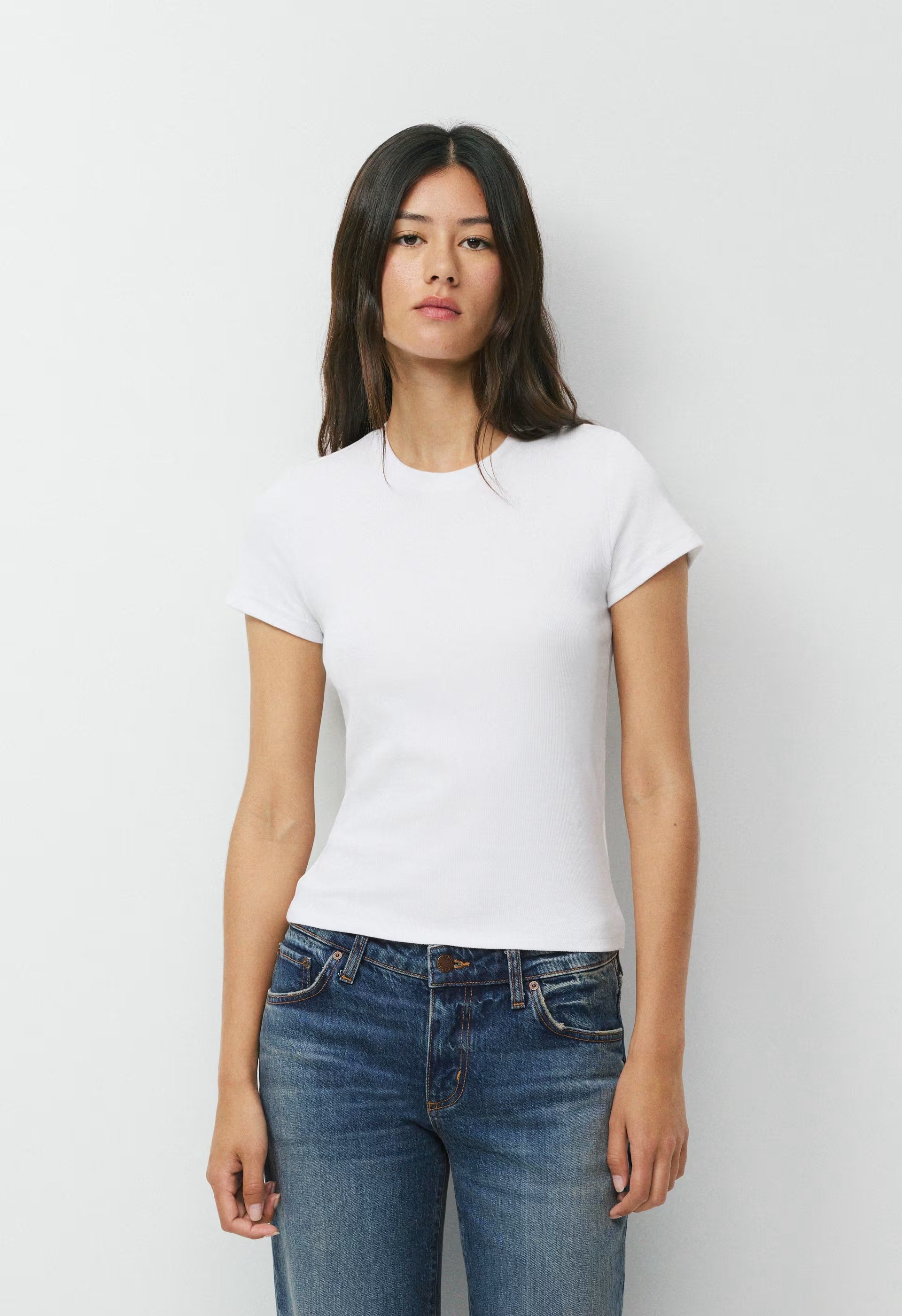 HomeStretch™ Rib Tune T-Shirt - WHITE