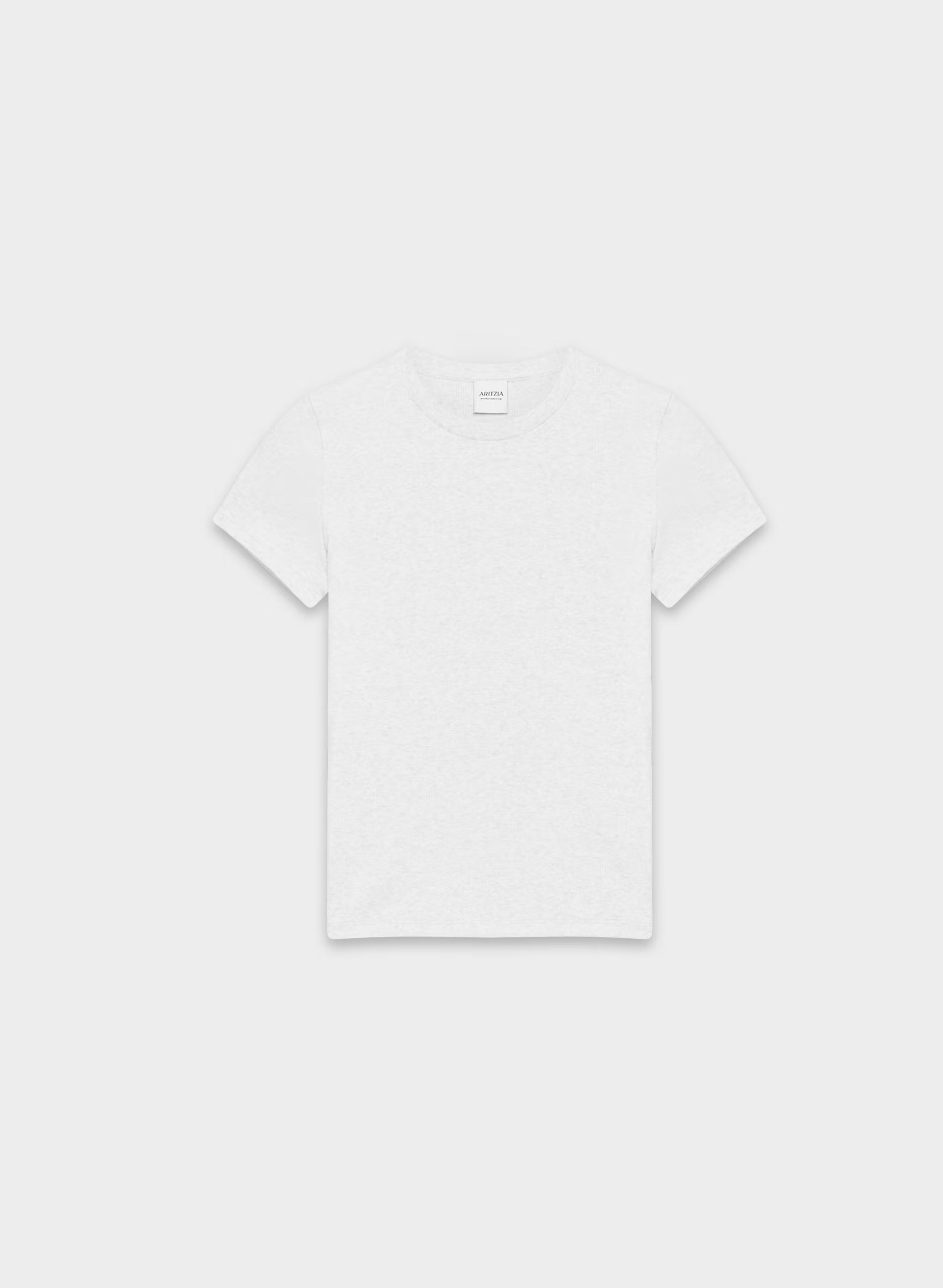 HomeStretch™ Rib Tune T-Shirt - HEATHER CLOUD WHITE