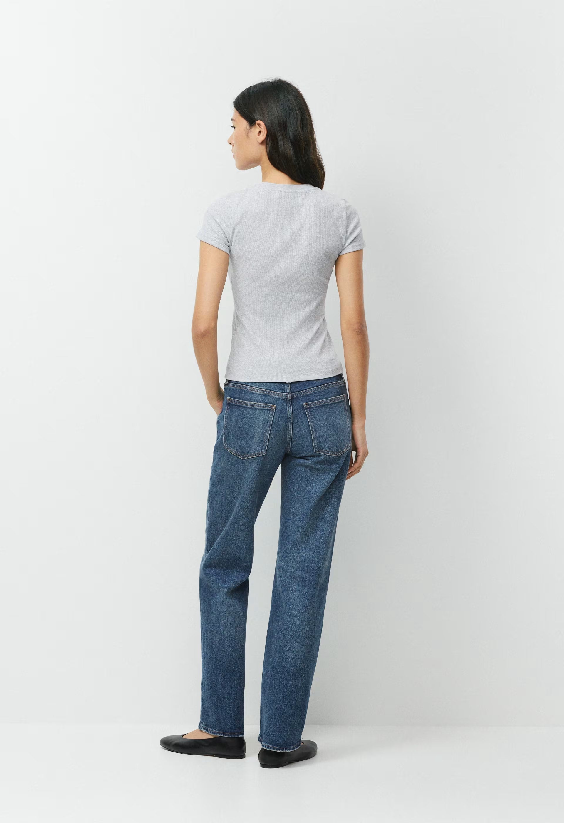 HomeStretch™ Rib Tune T-Shirt - HEATHER CHROME