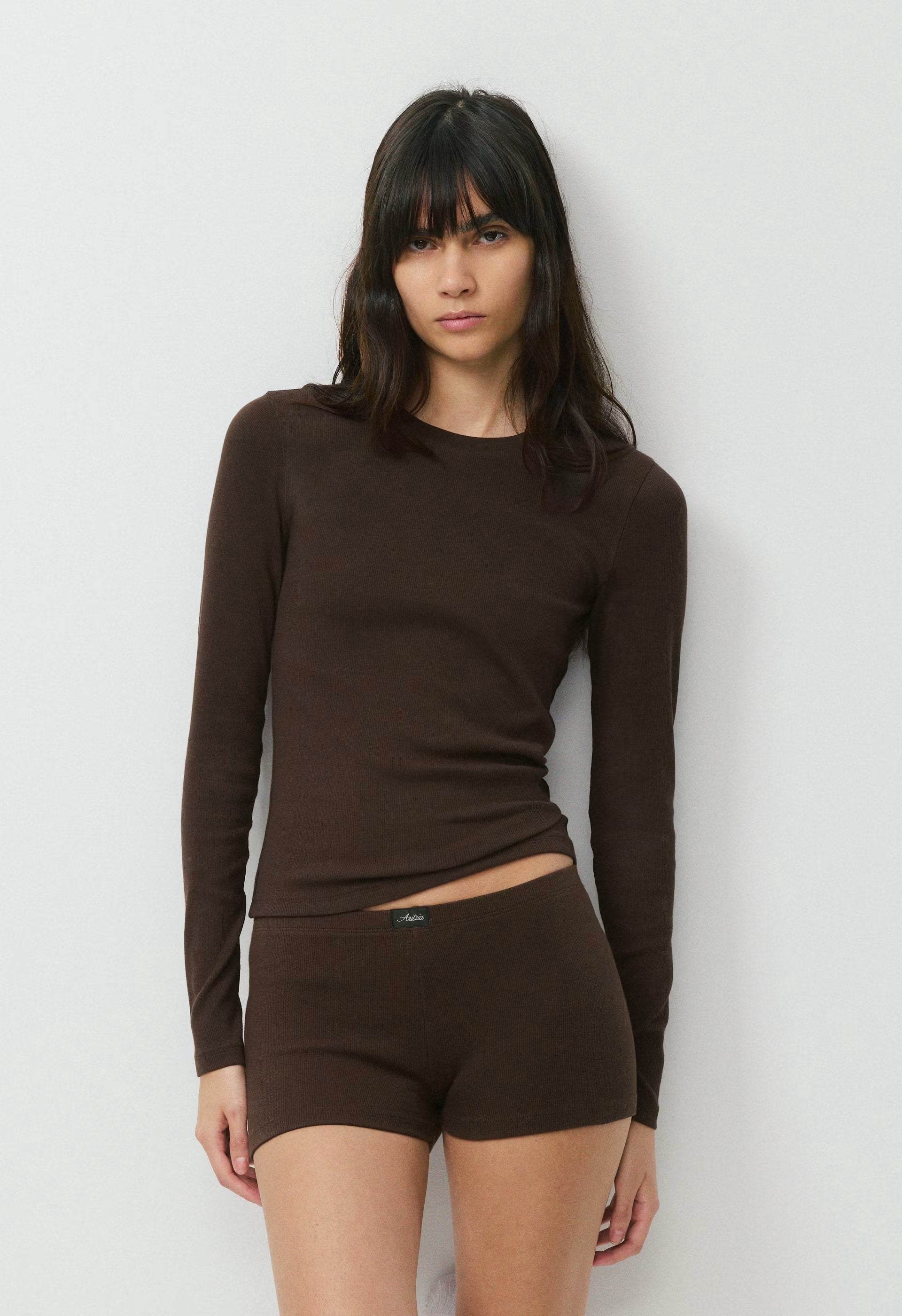 HomeStretch™ Rib Solo Longsleeve - RICH MOCHA BROWN