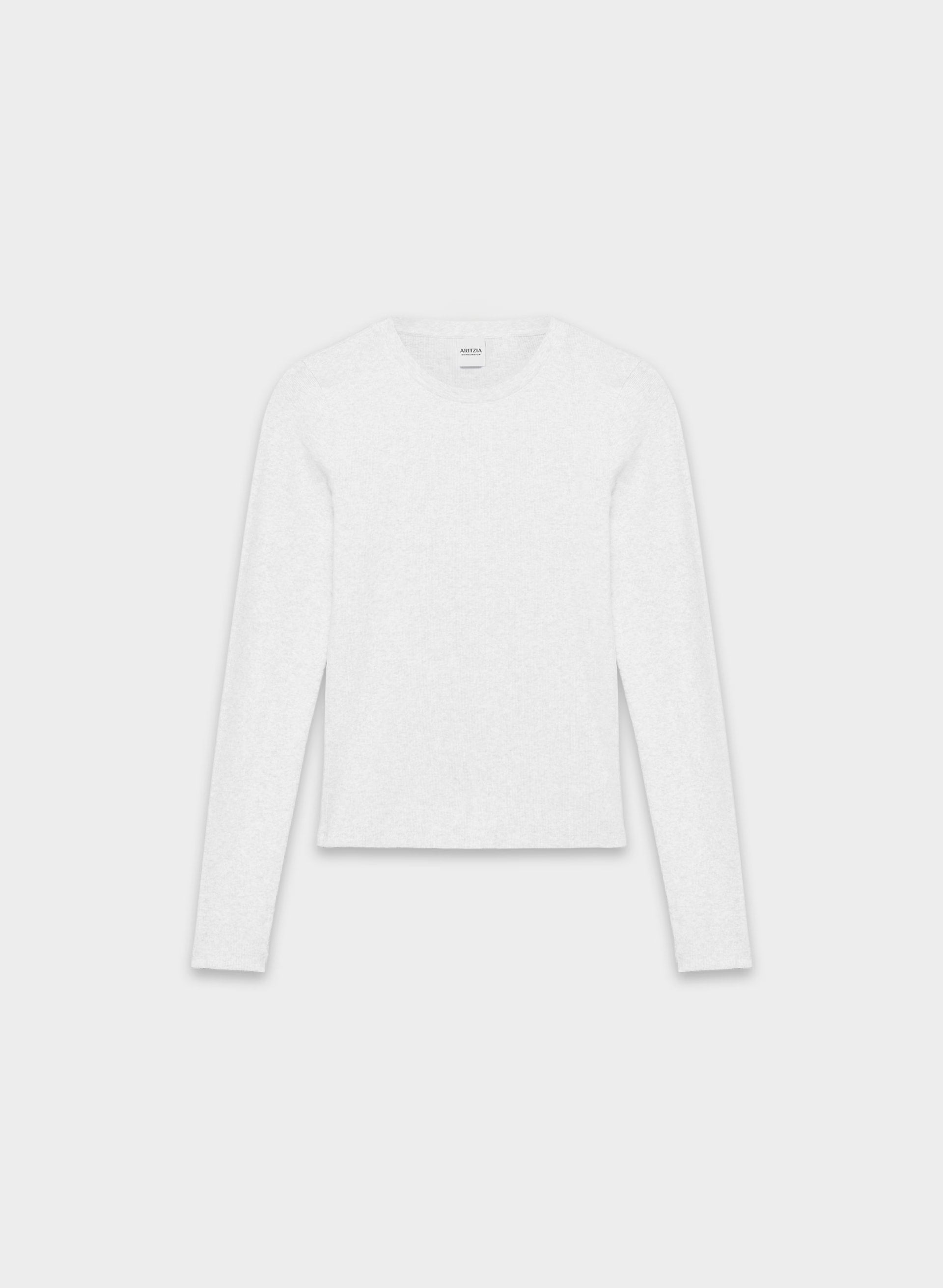 HomeStretch™ Rib Solo Longsleeve - HEATHER CLOUD WHITE