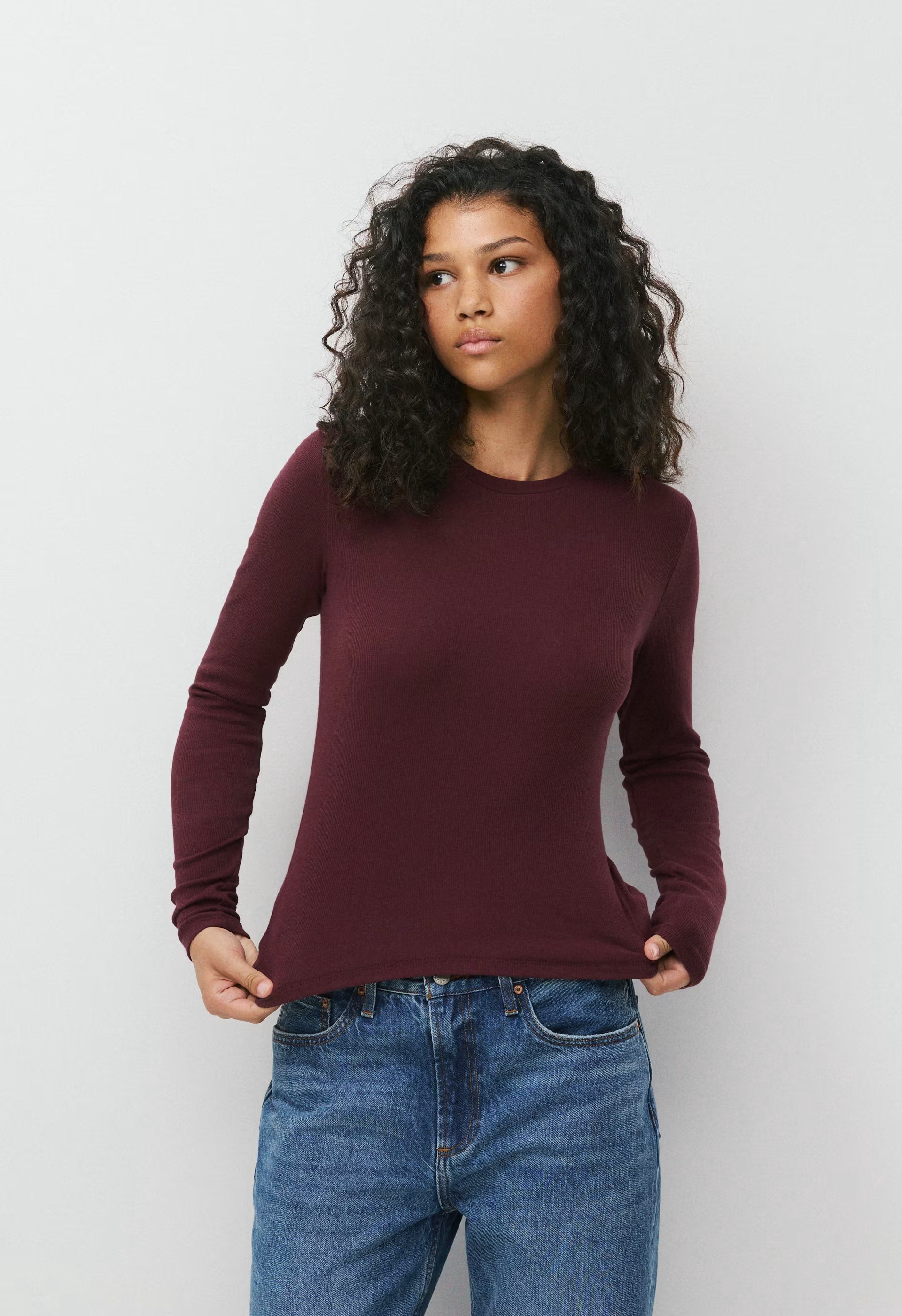 HomeStretch™ Rib Solo Longsleeve - GALA PLUM