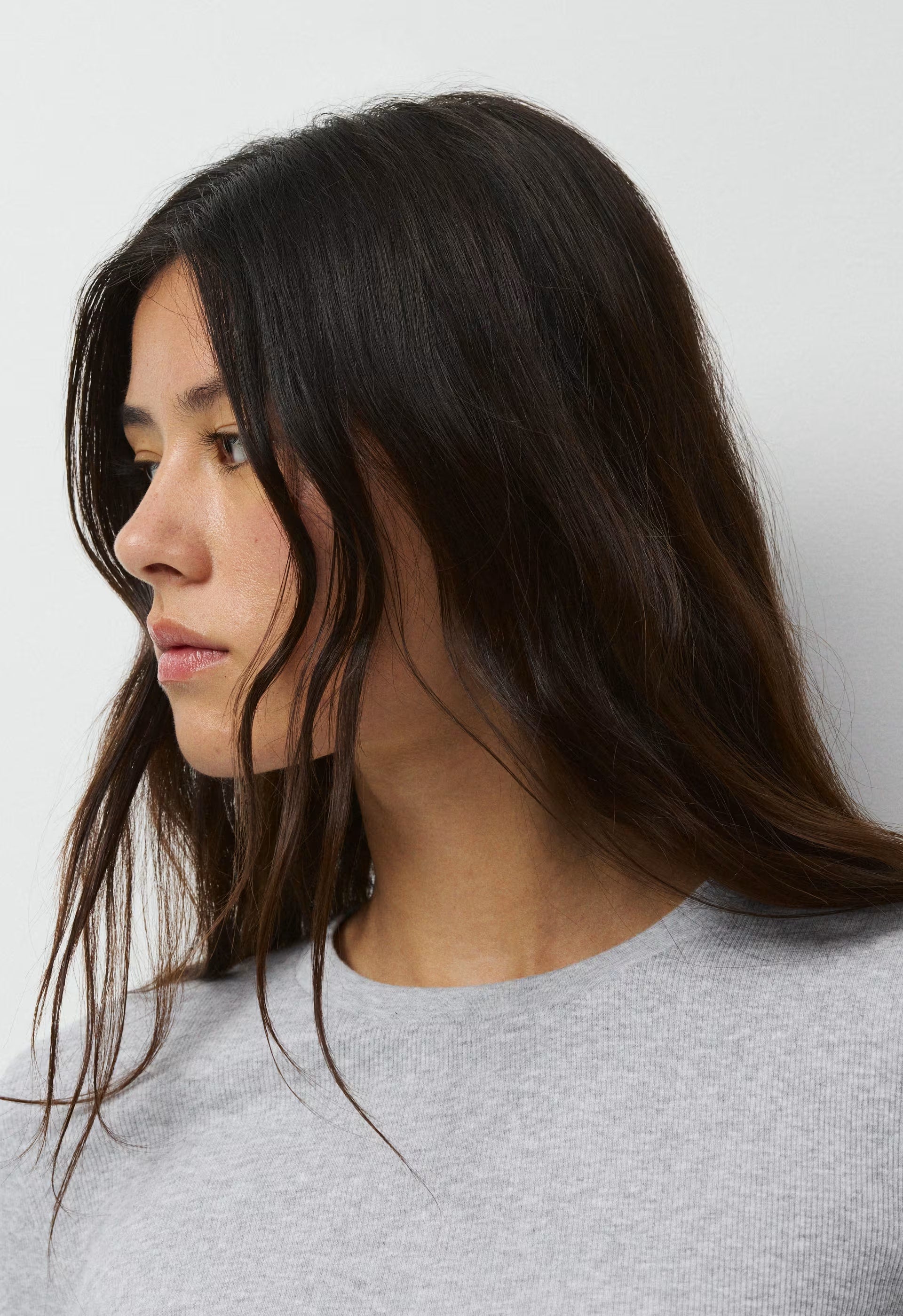 HomeStretch™ Rib Solo Longsleeve - HEATHER CHROME