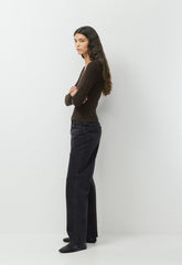 HomeStretch™ Rib Equalizer Longsleeve - CACAO NIB BROWN