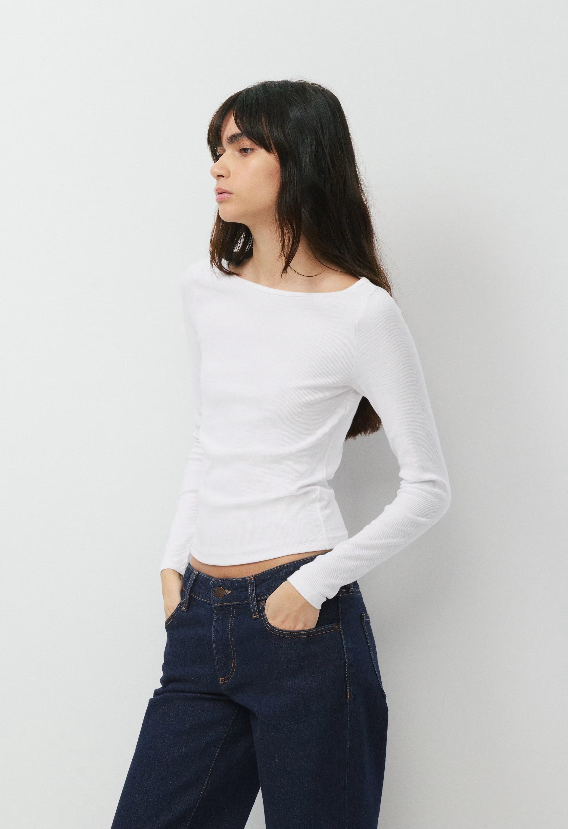HomeStretch™ Rib Airwave Longsleeve - WHITE