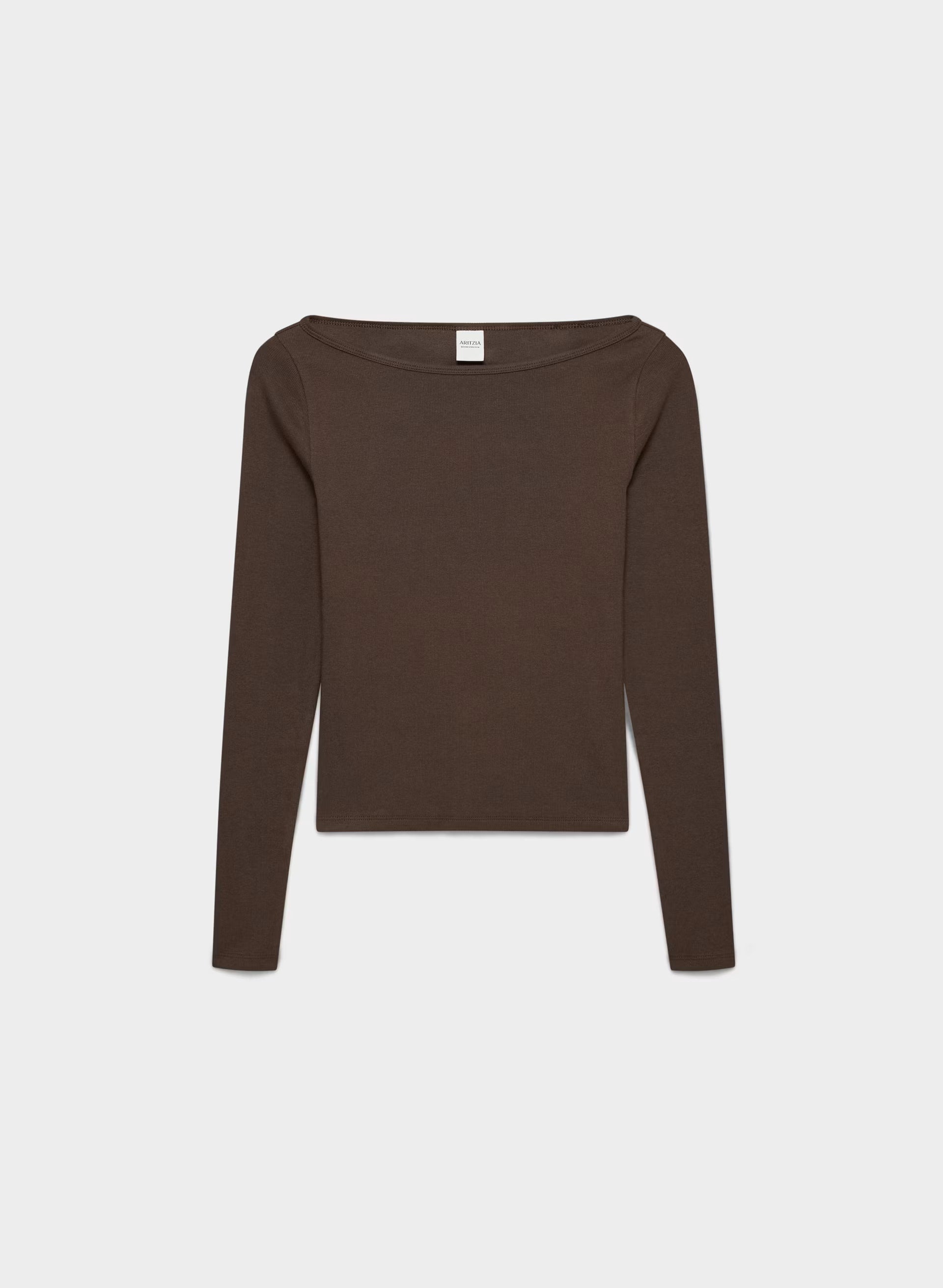 HomeStretch™ Rib Airwave Longsleeve - RICH MOCHA BROWN