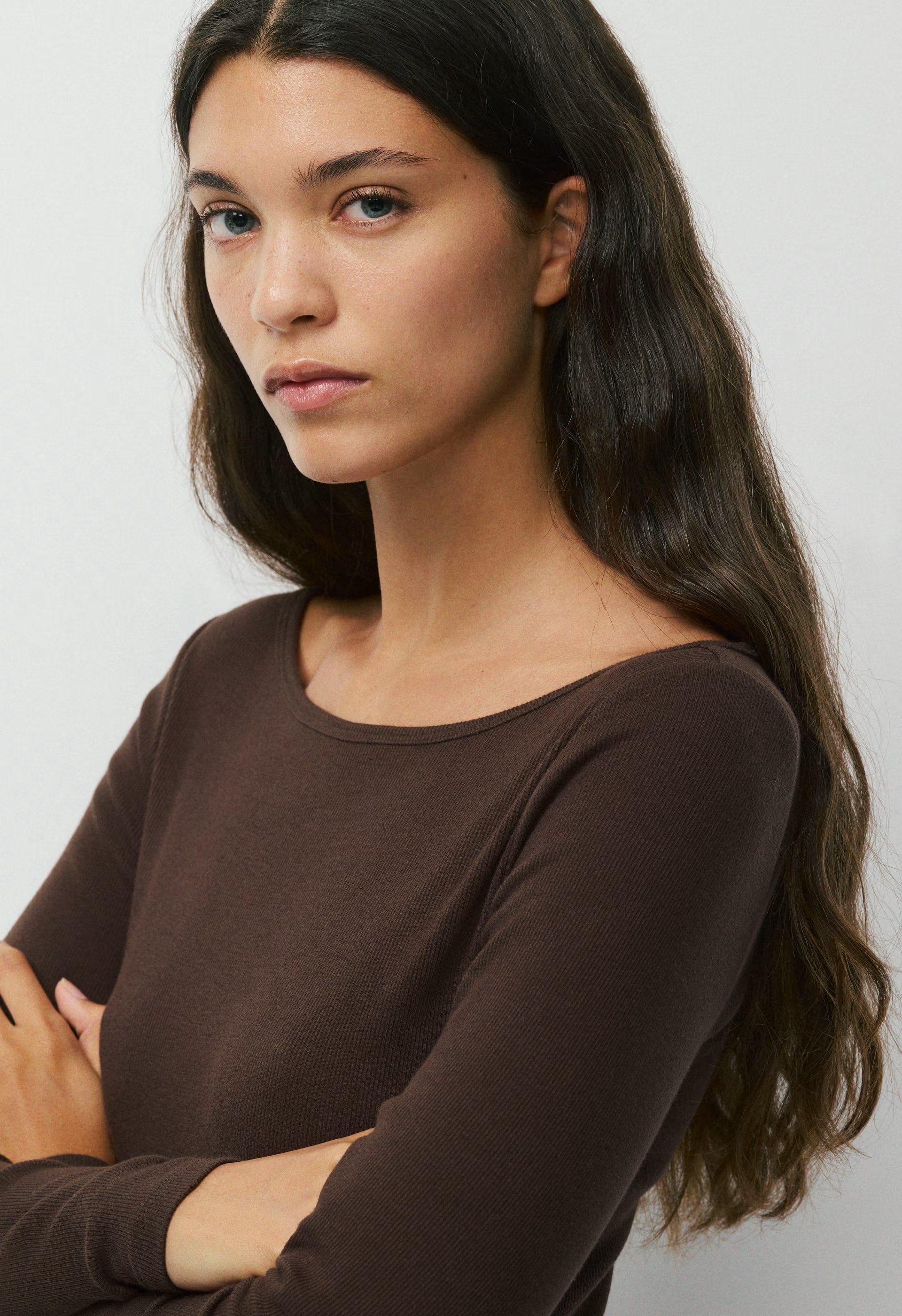 HomeStretch™ Rib Airwave Longsleeve - RICH MOCHA BROWN
