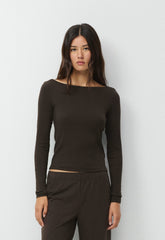 HomeStretch™ Rib Airwave Longsleeve - CACAO NIB BROWN