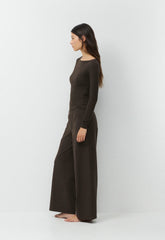 HomeStretch™ Rib Airwave Longsleeve - CACAO NIB BROWN