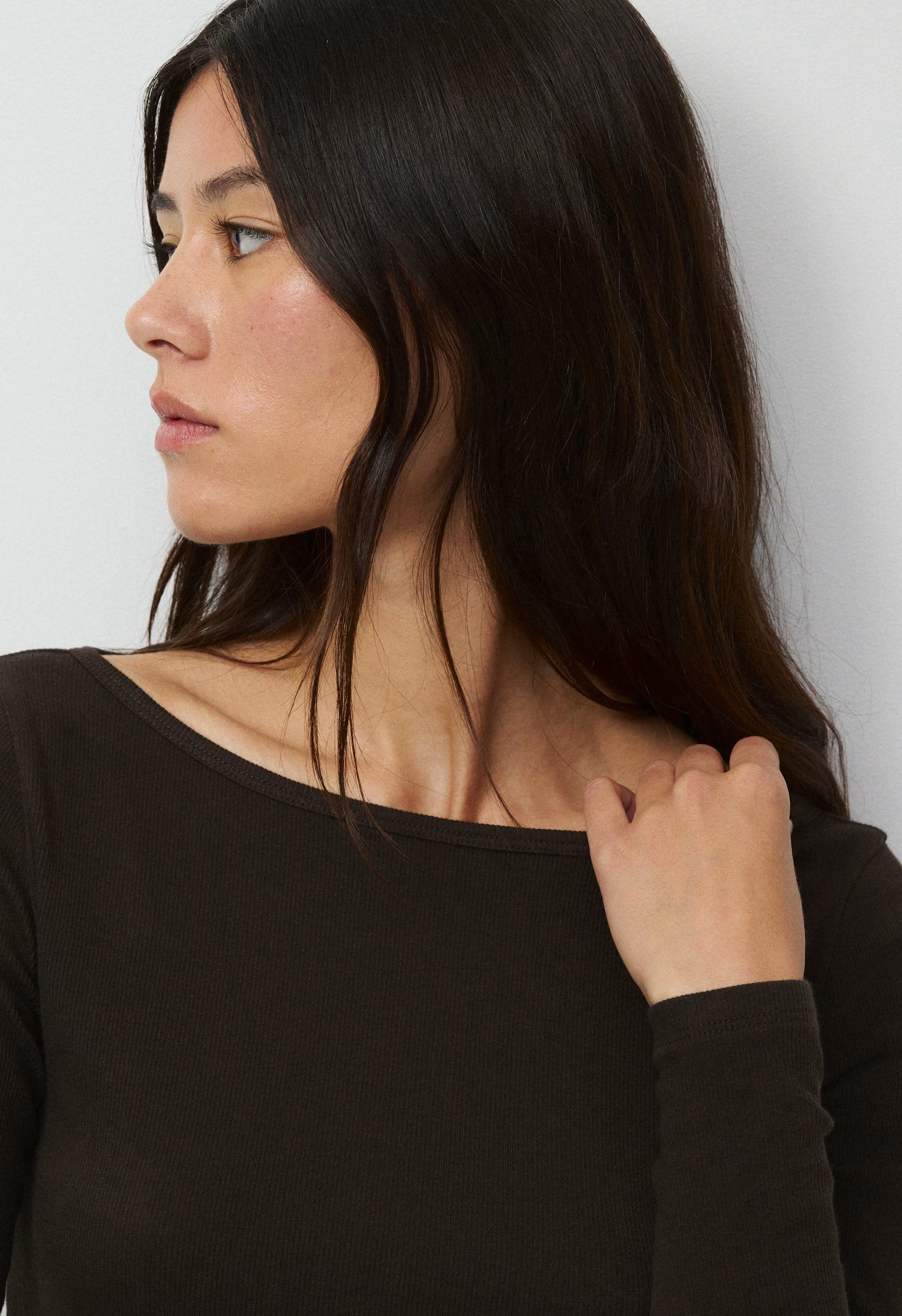 HomeStretch™ Rib Airwave Longsleeve - CACAO NIB BROWN
