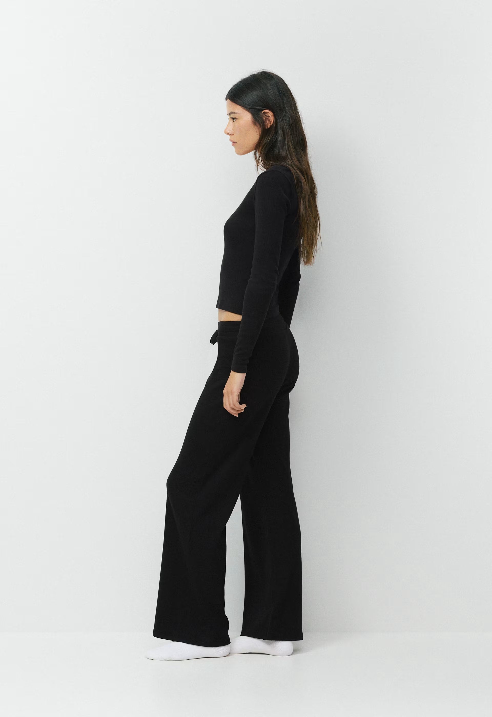 HomeStretch™ Rib Acoustic Henley - BLACK